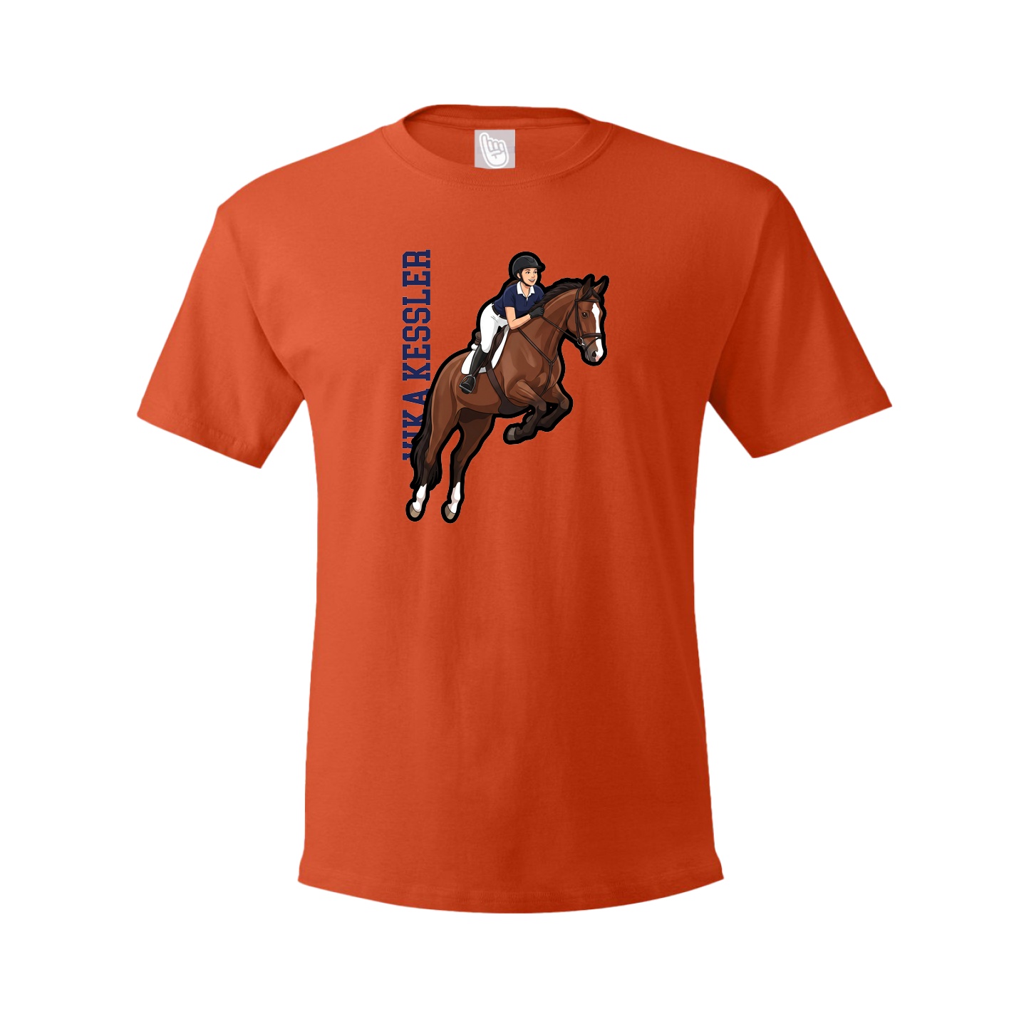 Youth Tee — Name Vertical in Orange