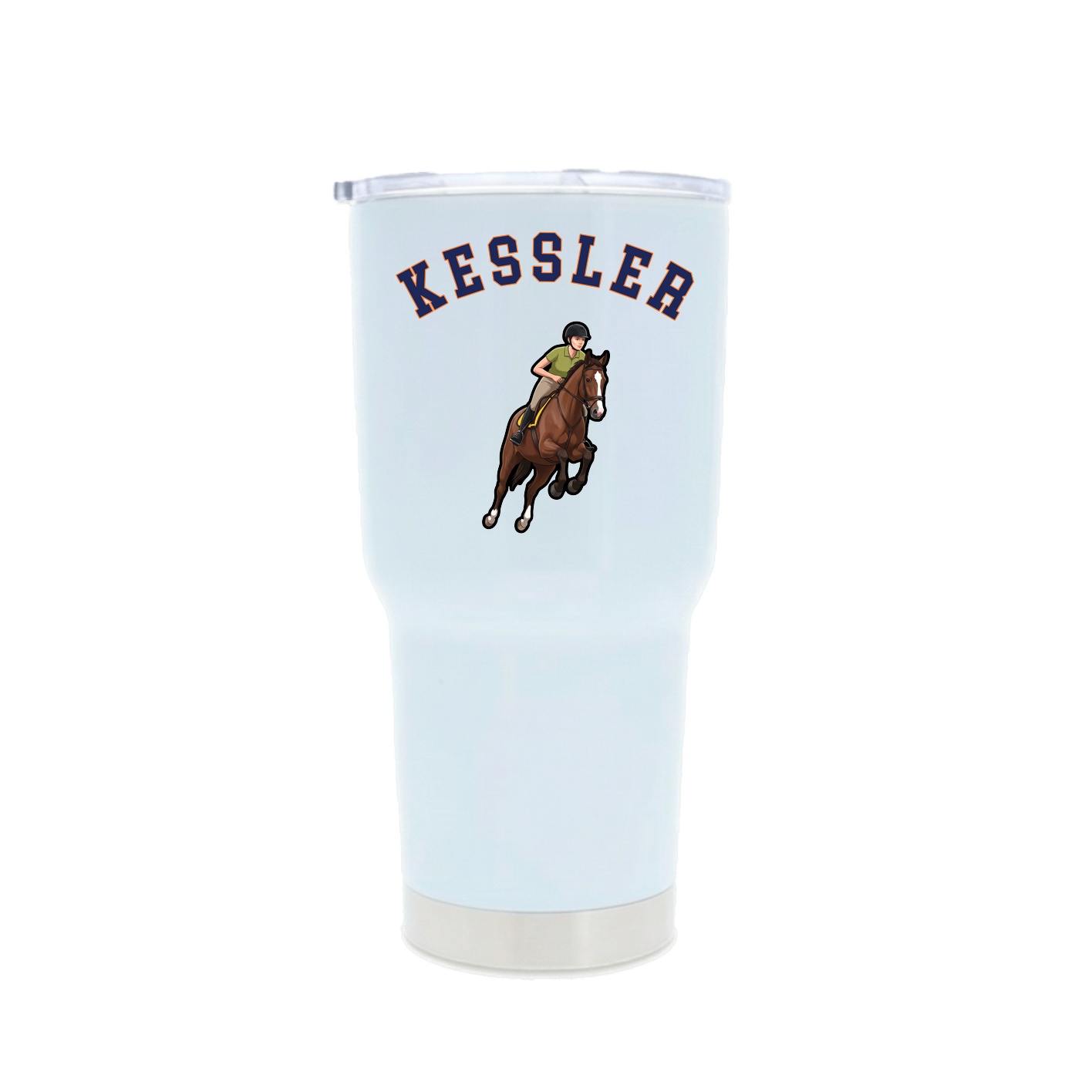 30oz Stainless Steel Tumbler — Shirsey Arch in White