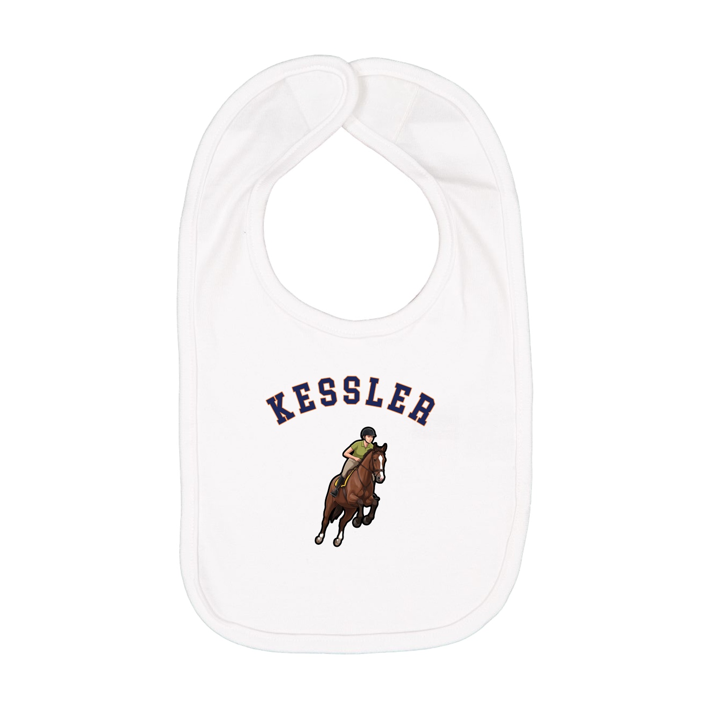 Infant Bib — Shirsey Arch in White
