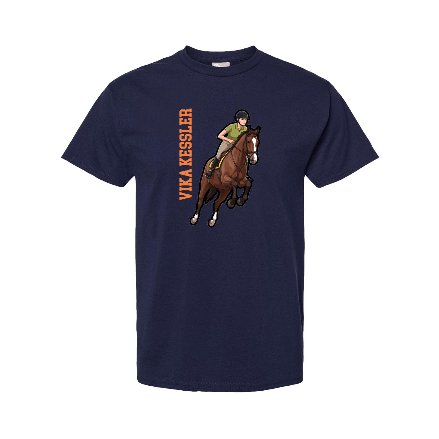 Youth Tee — Name Vertical in Navy