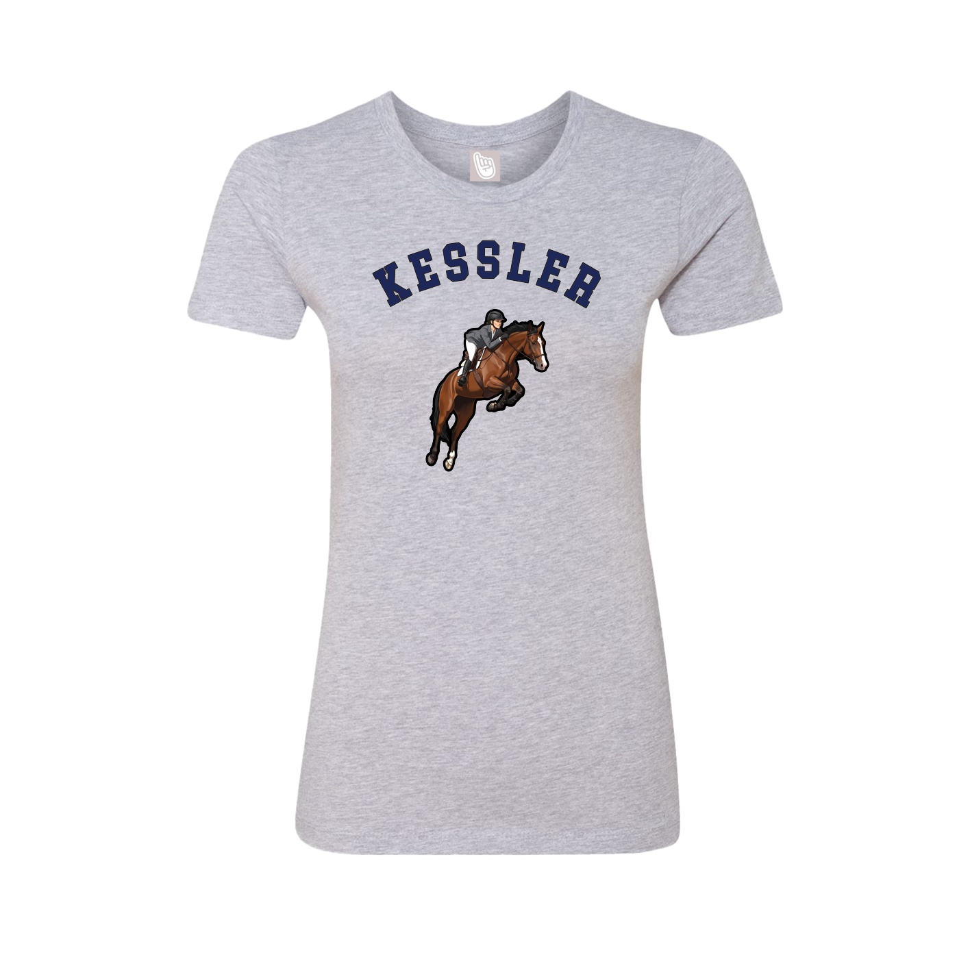 Fitted Women's Tee — Shirsey Arch in Grey