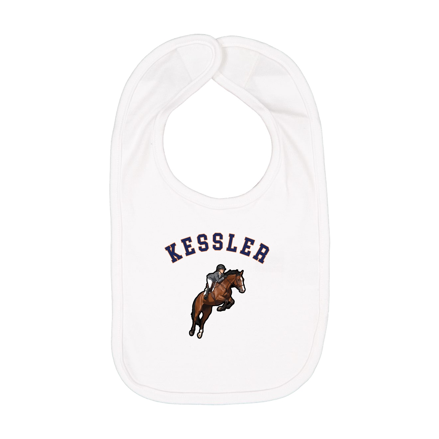 Infant Bib — Shirsey Arch in White
