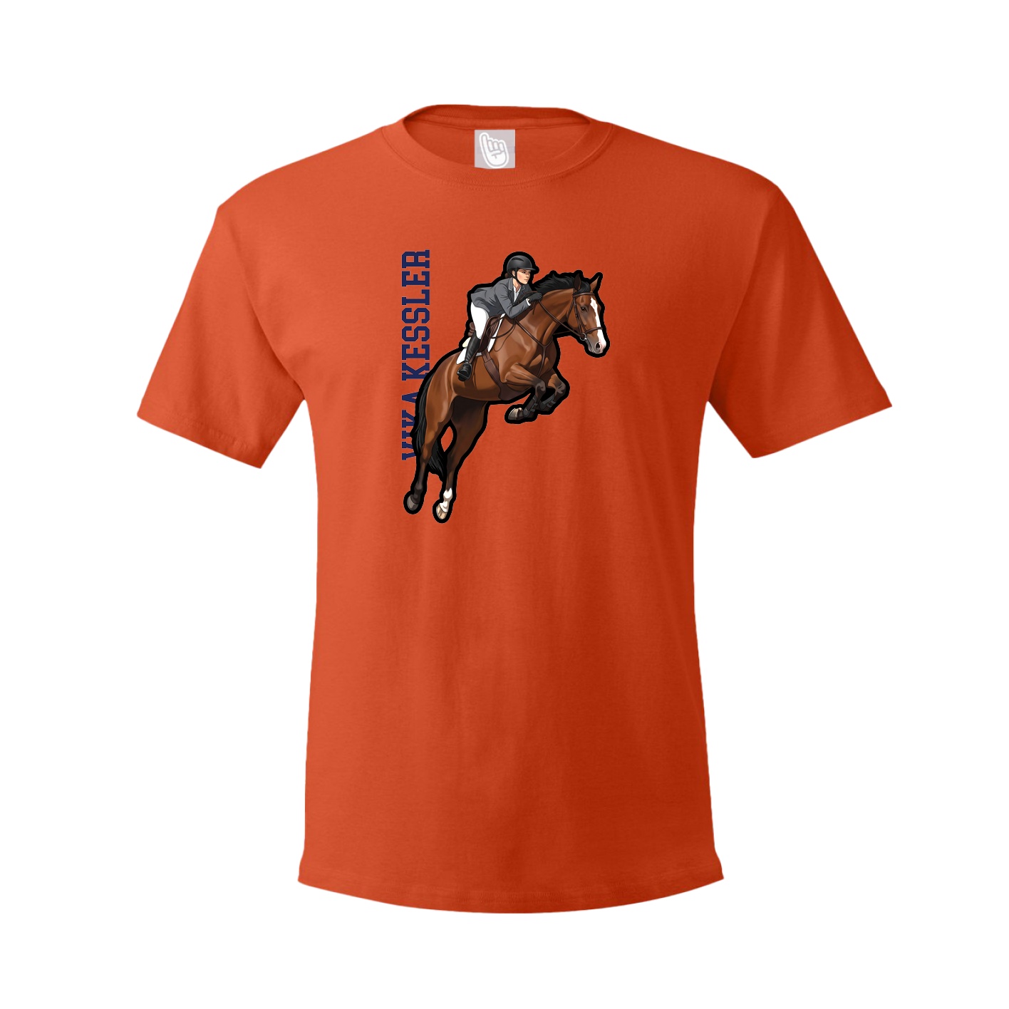 Tee — Name Vertical in Orange
