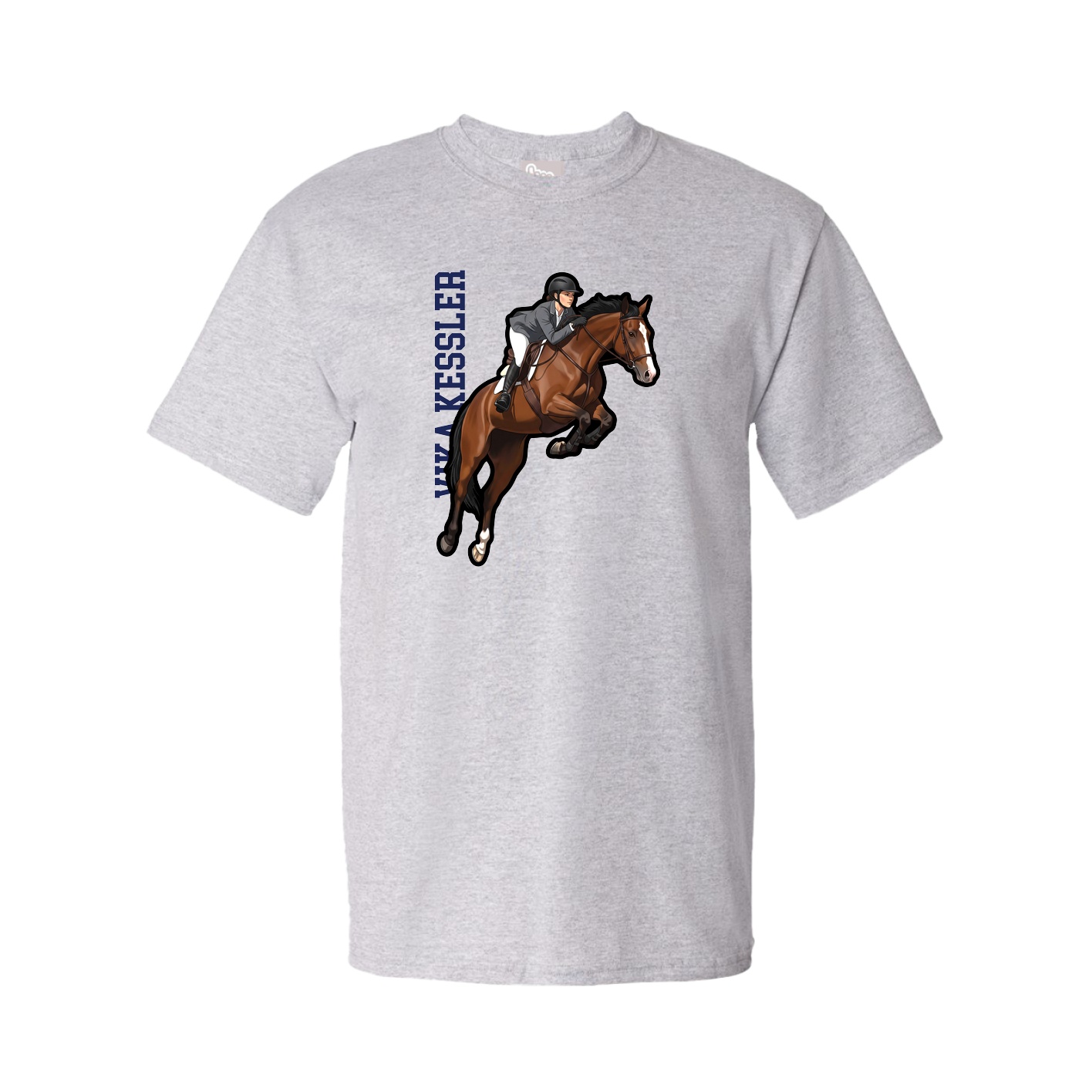 Youth Tee — Name Vertical in Grey