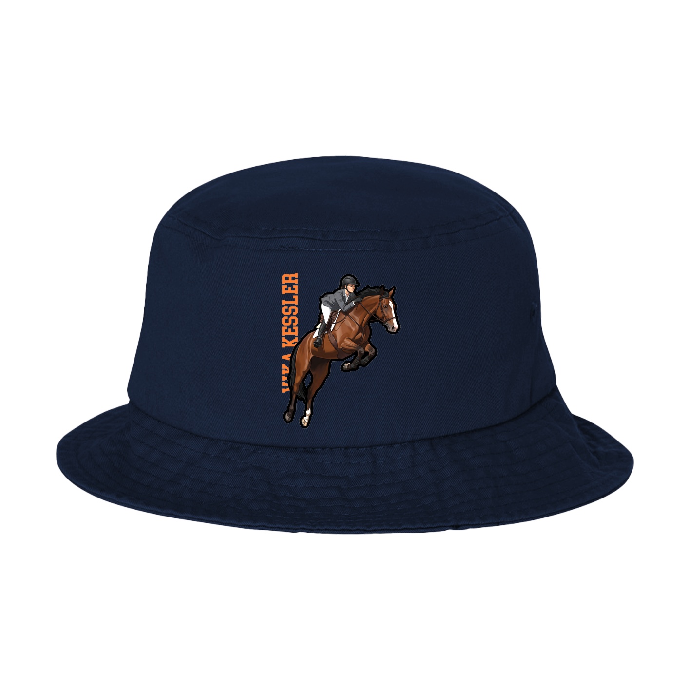 Bucket Cap — Name Vertical in Navy