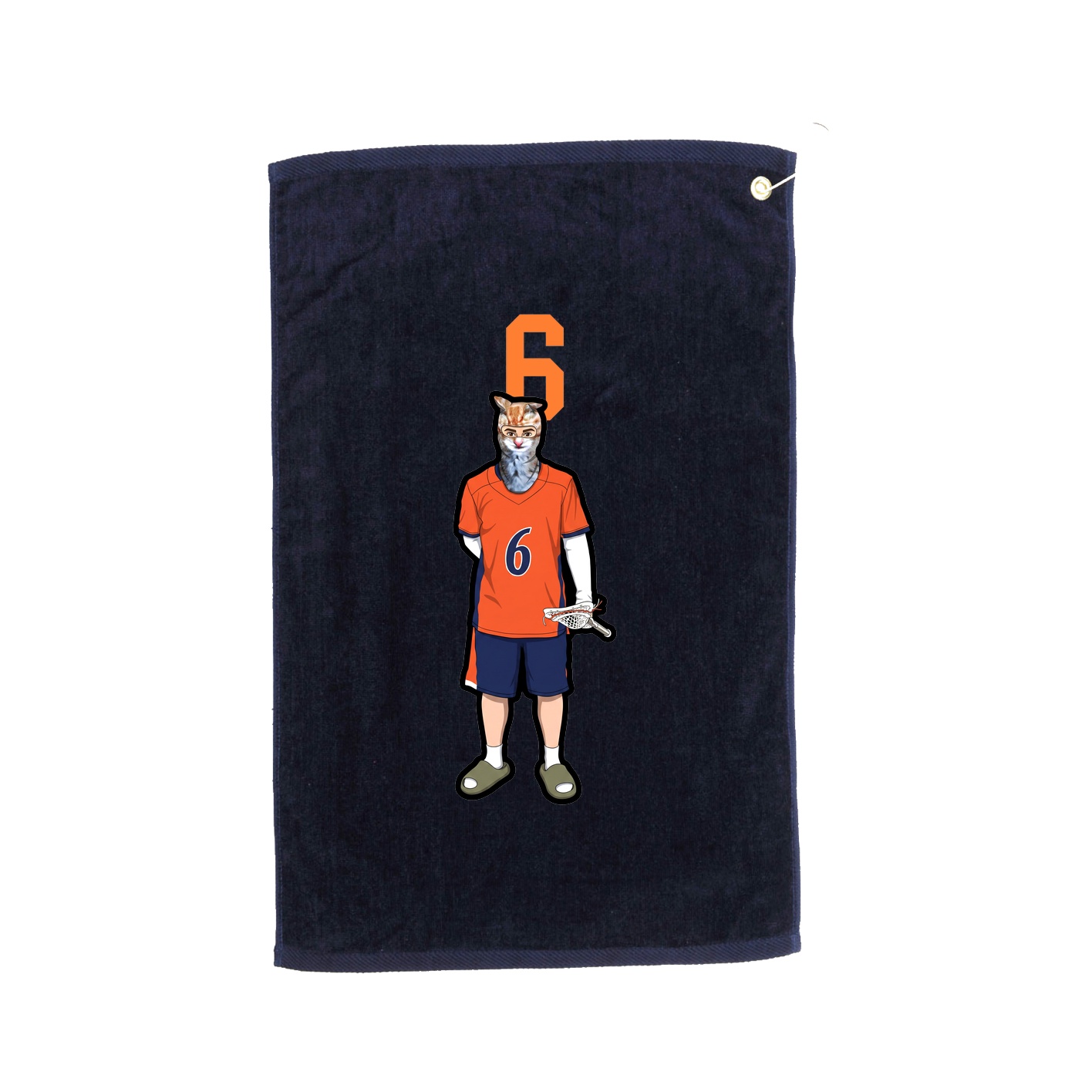 Golf Towel — Number Top in Navy