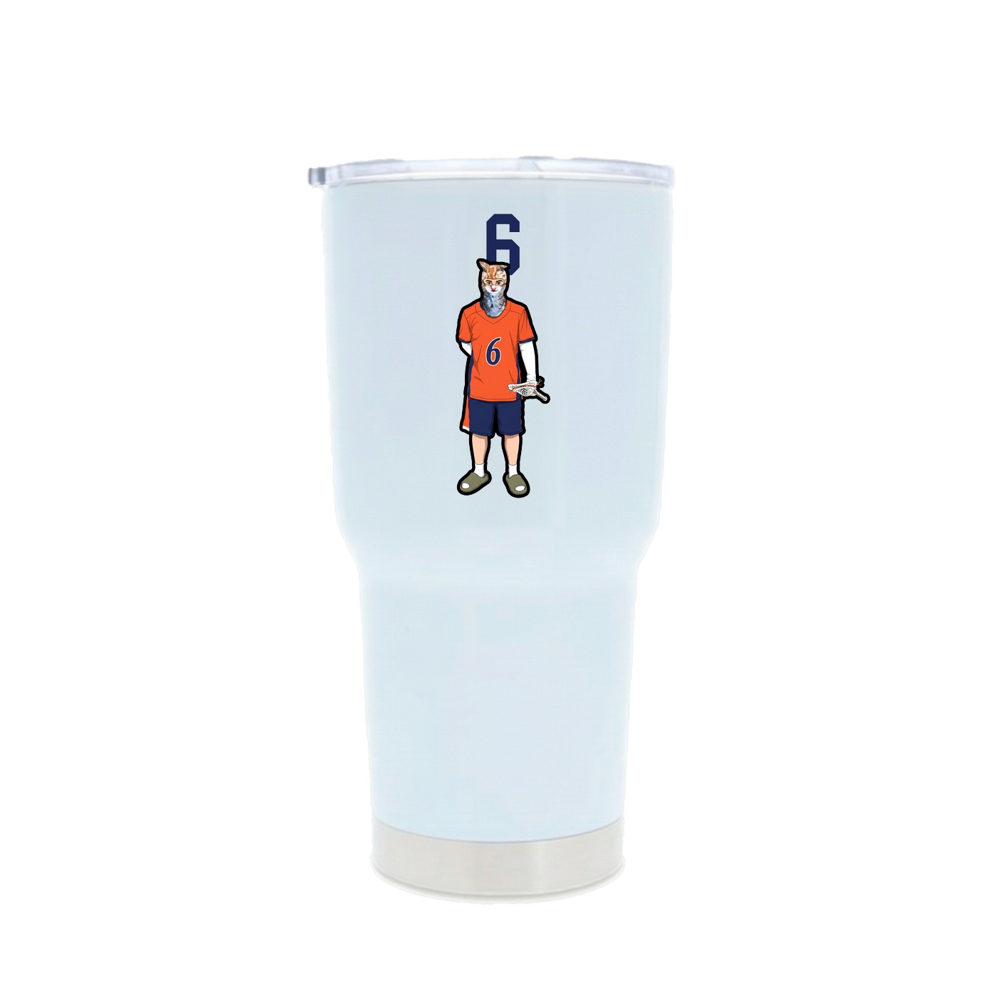 30oz Stainless Steel Tumbler — Number Top in White