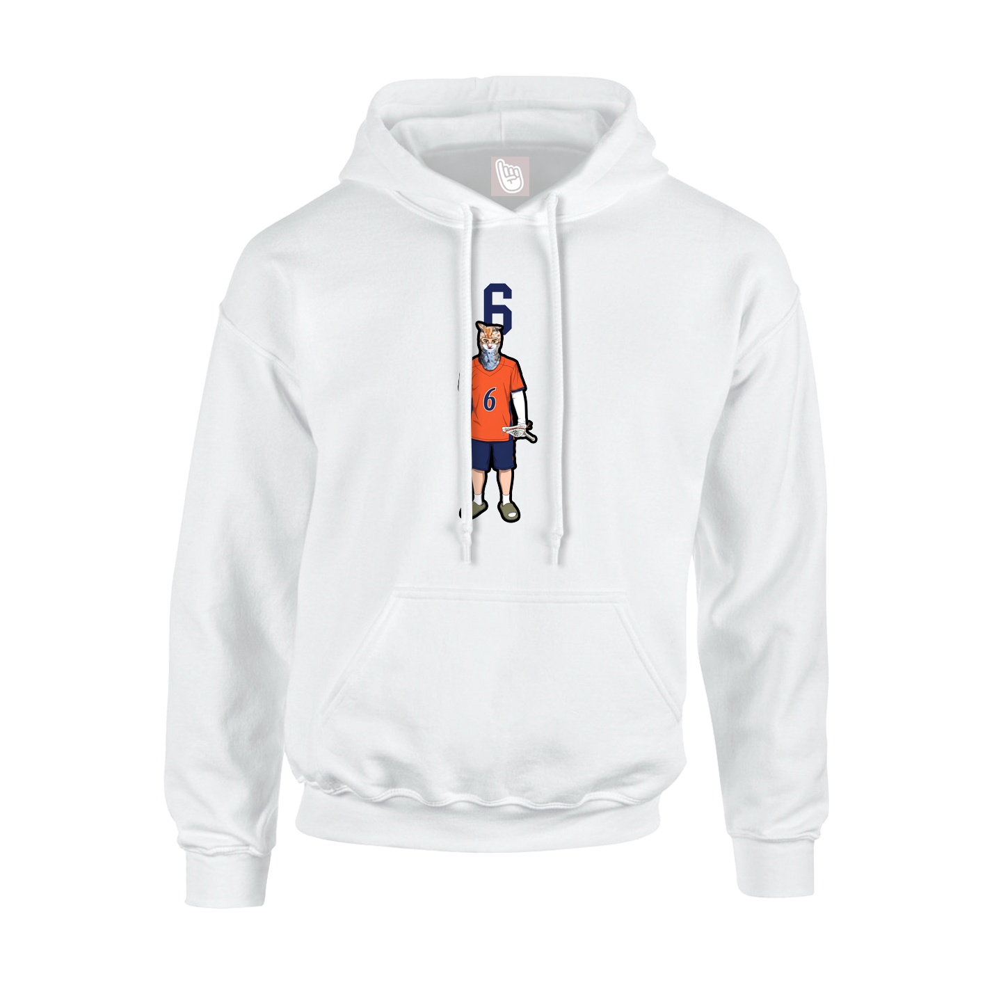 Hoodie — Number Top in White