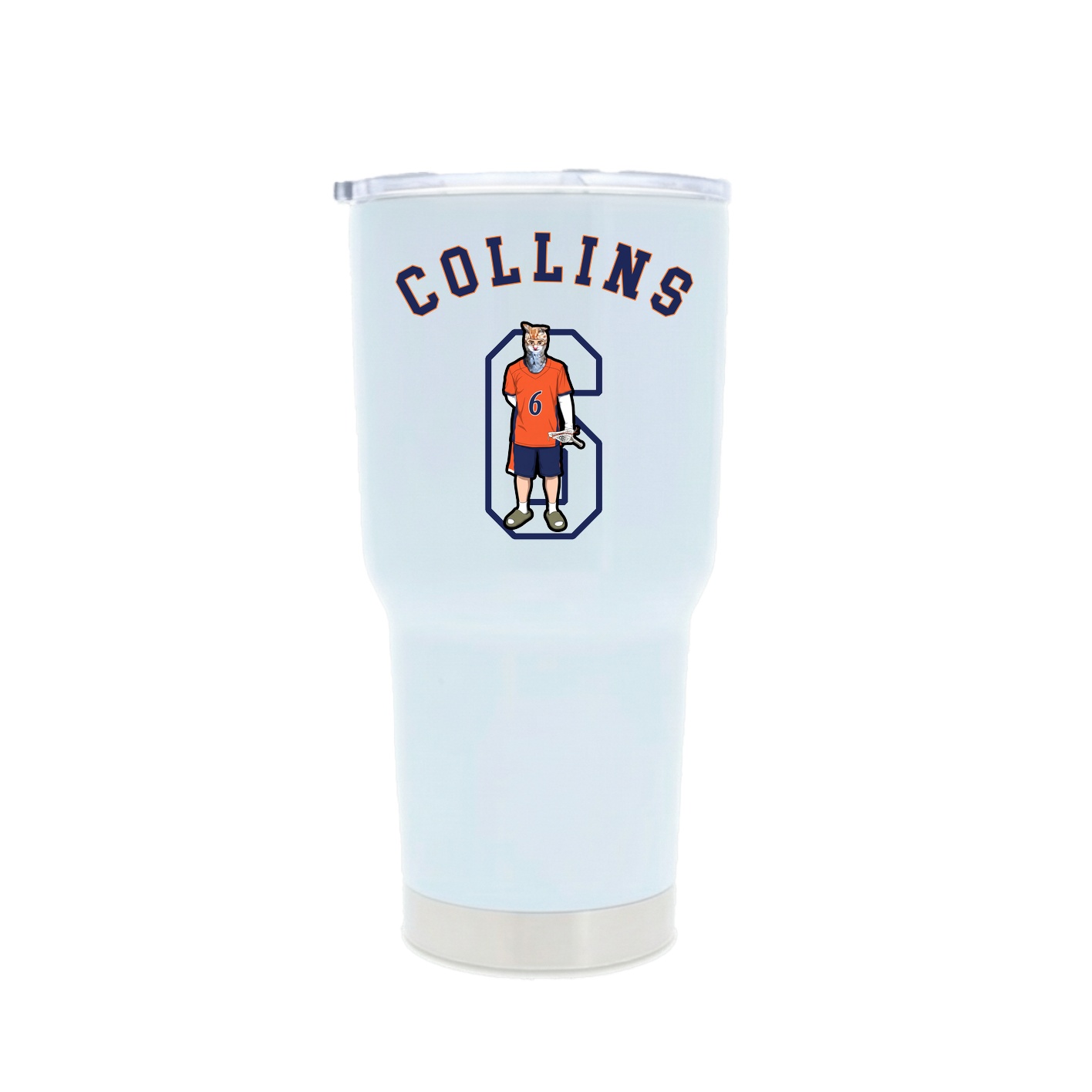 30oz Stainless Steel Tumbler — Shirsey Arch in White