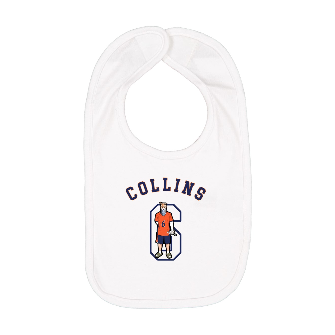 Infant Bib — Shirsey Arch in White