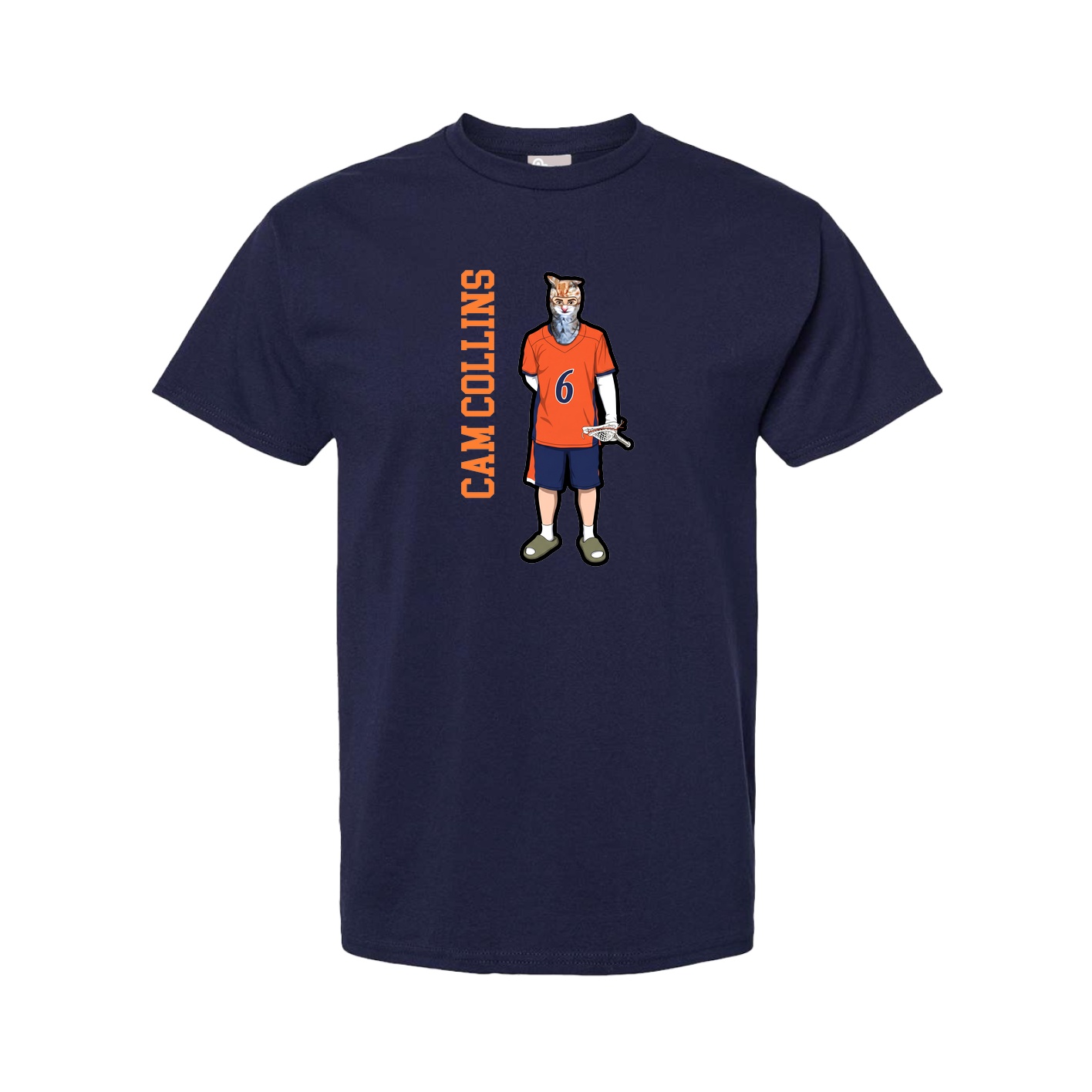Tee — Name Vertical in Navy