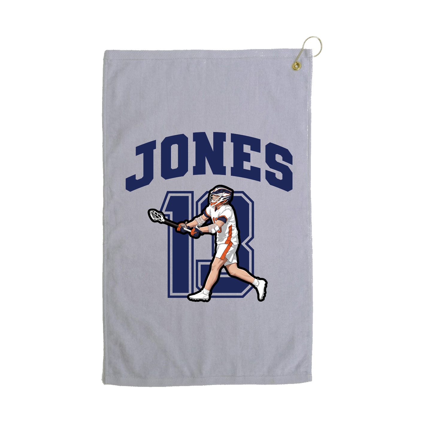 Golf Towel — Number in Grey