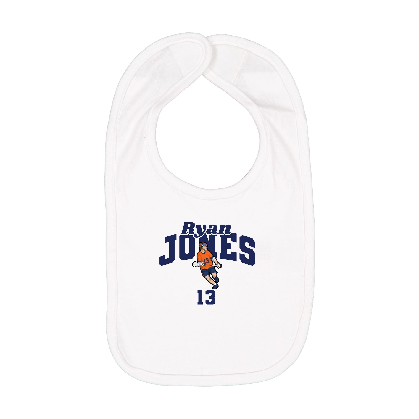 Infant Bib — Signature Arch in White