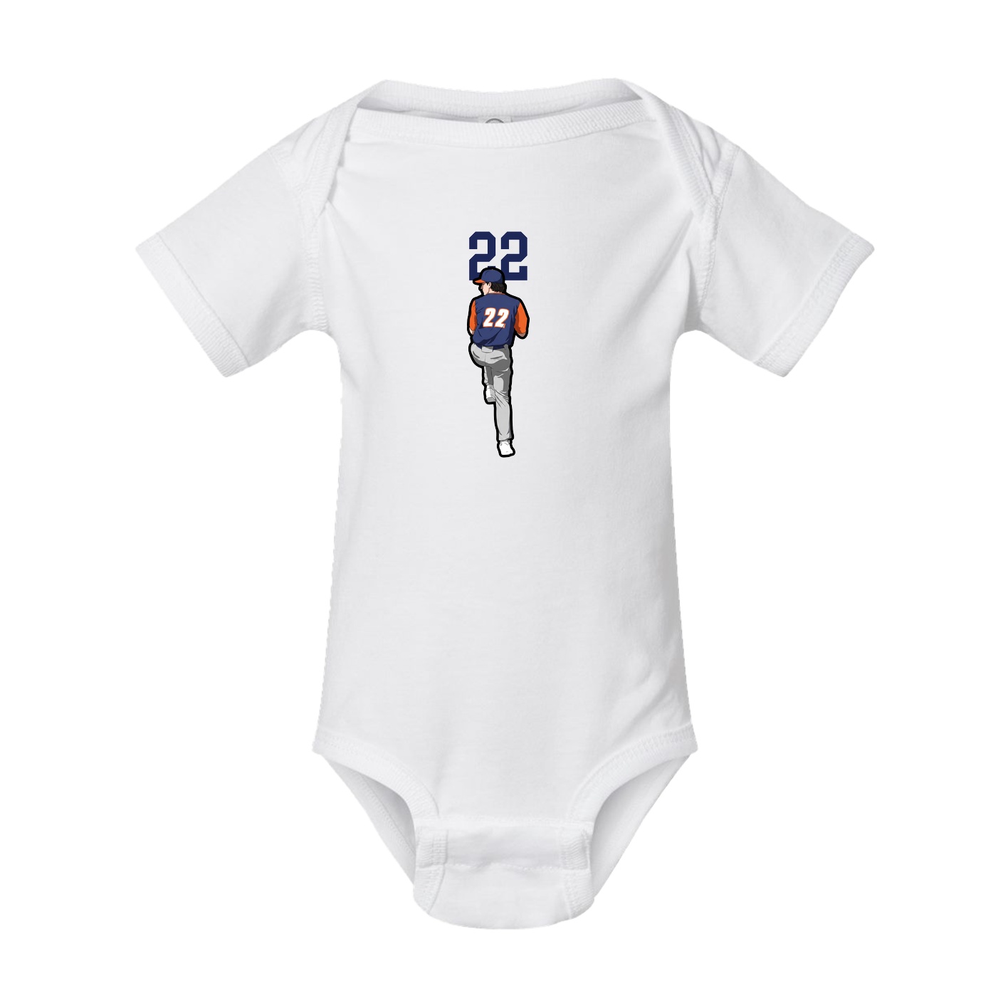 Baby Onesie — Number Top in White