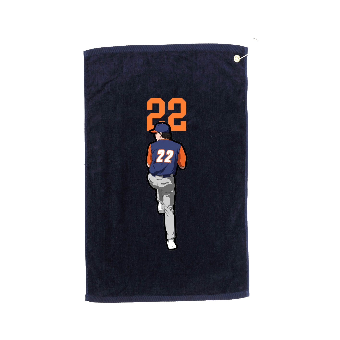 Golf Towel — Number Top in Navy