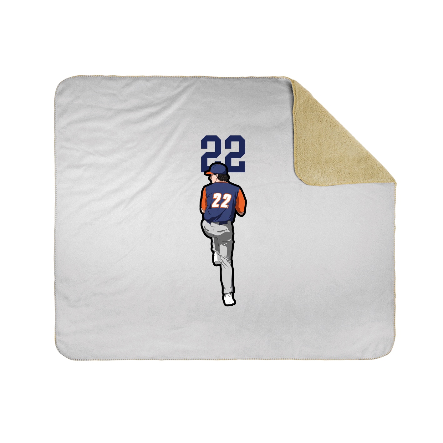 Throw Blanket — Number Top in White