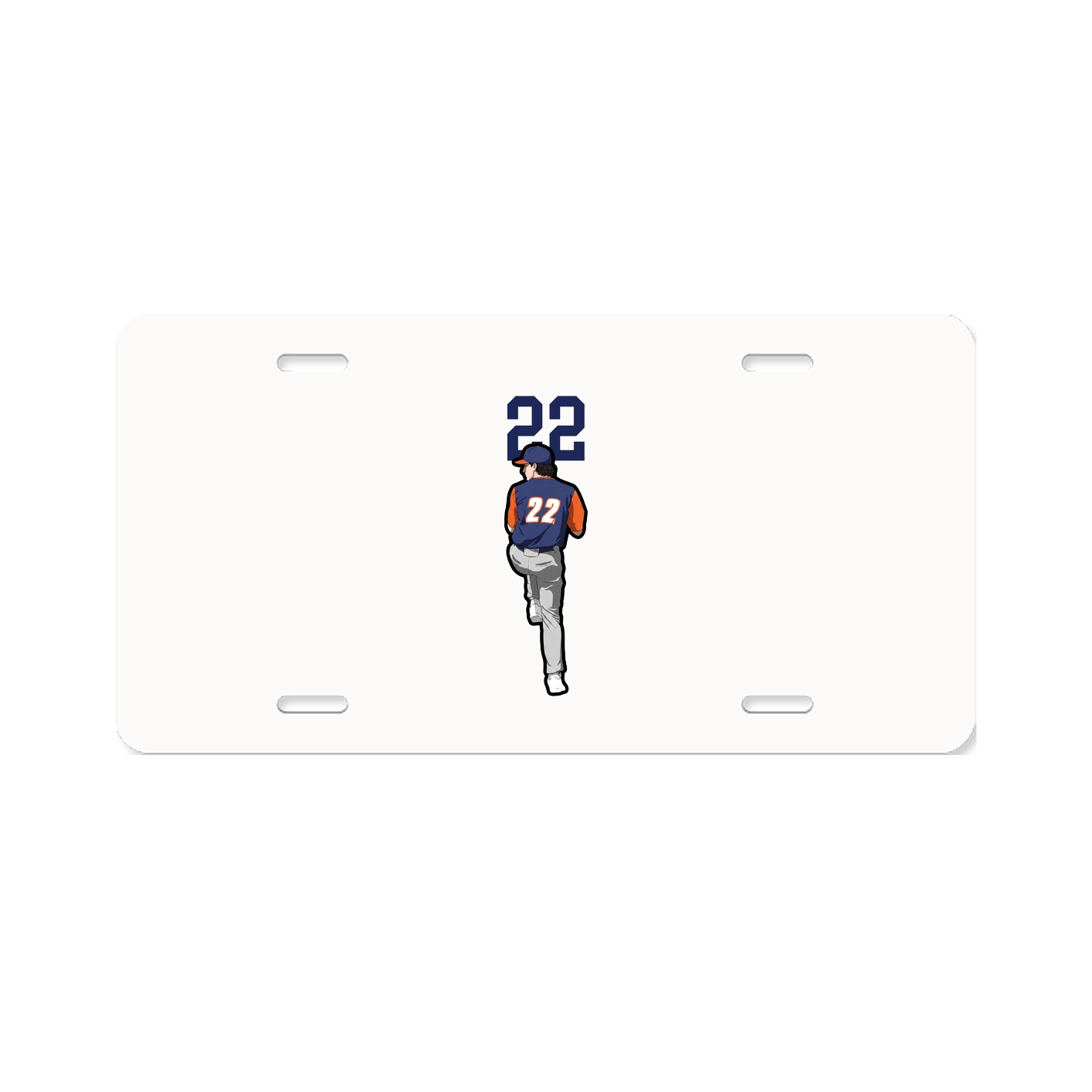 License Plate — Number Top in Classic