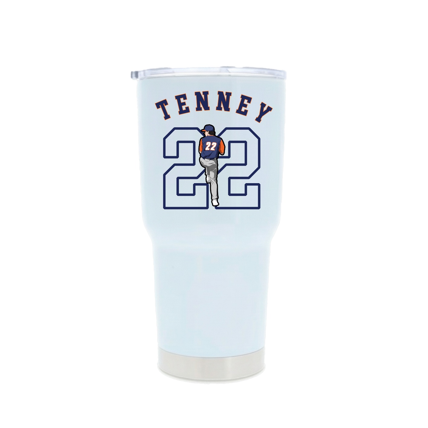 30oz Stainless Steel Tumbler — Shirsey Arch in White