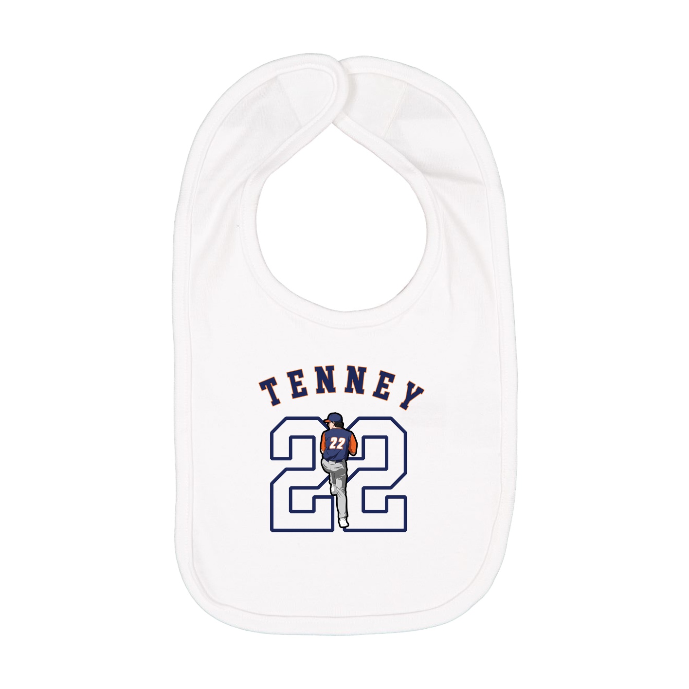 Infant Bib — Shirsey Arch in White