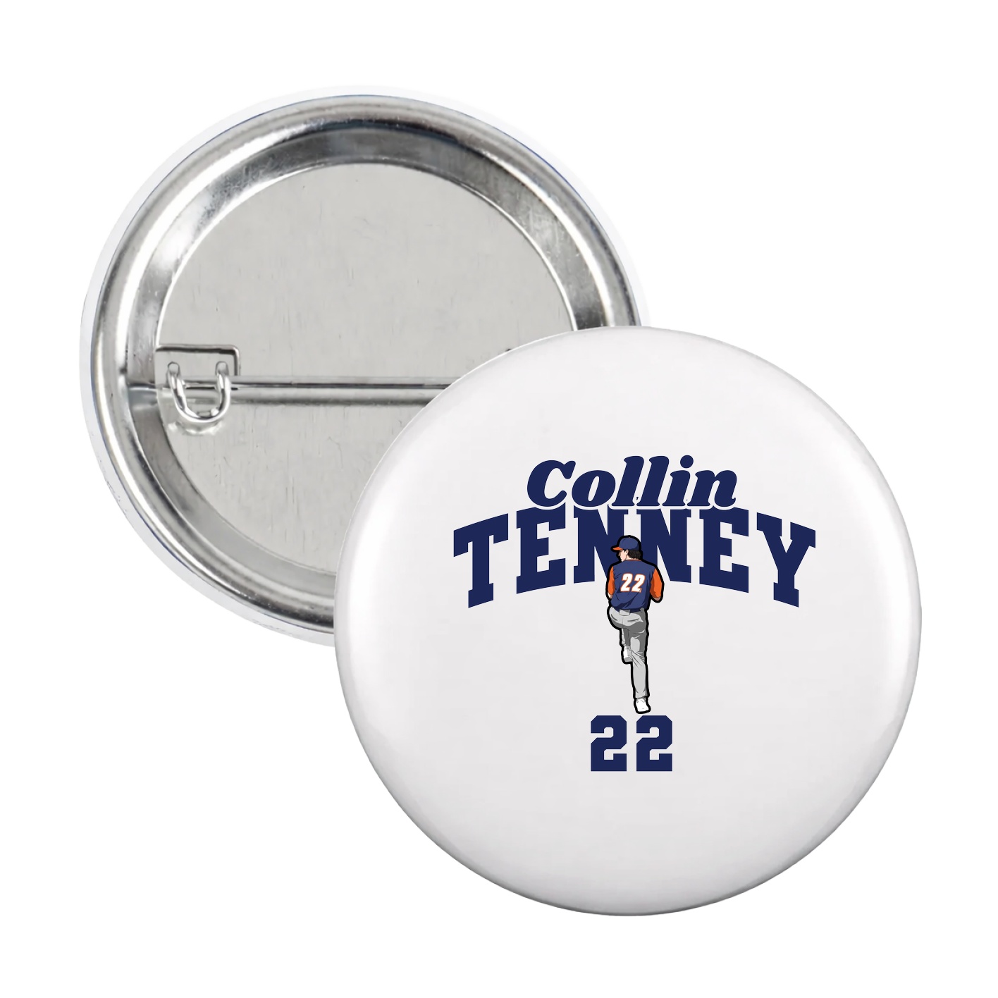 Game Day Button — Signature Arch in White