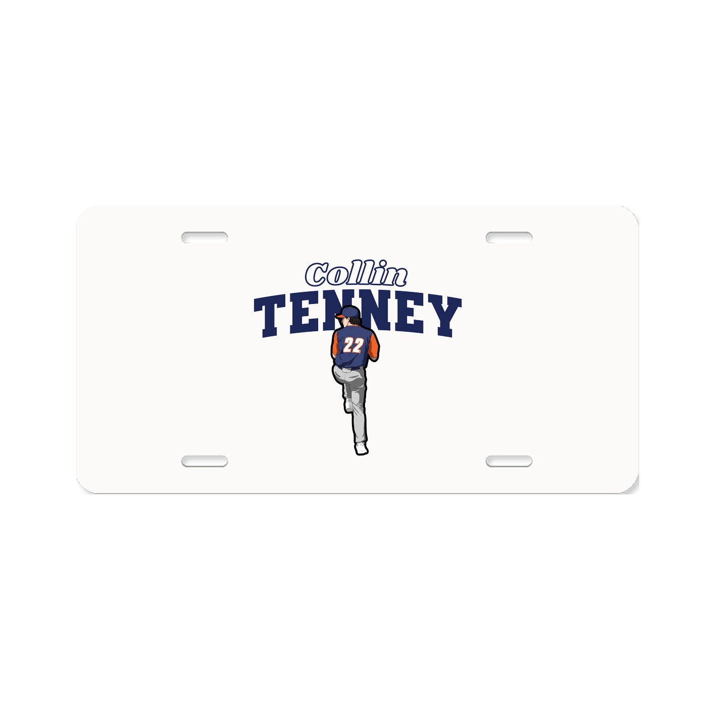 License Plate — Name Arch in Classic