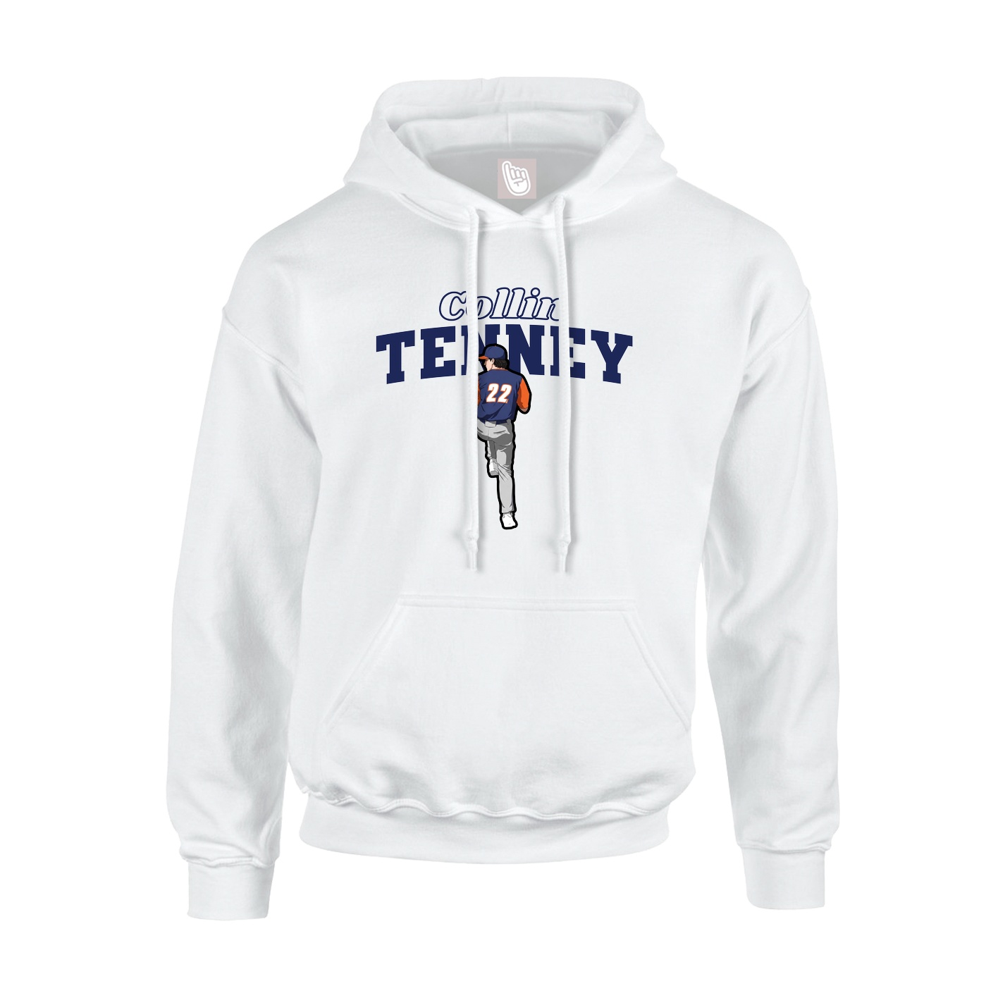 Hoodie — Name Arch in White