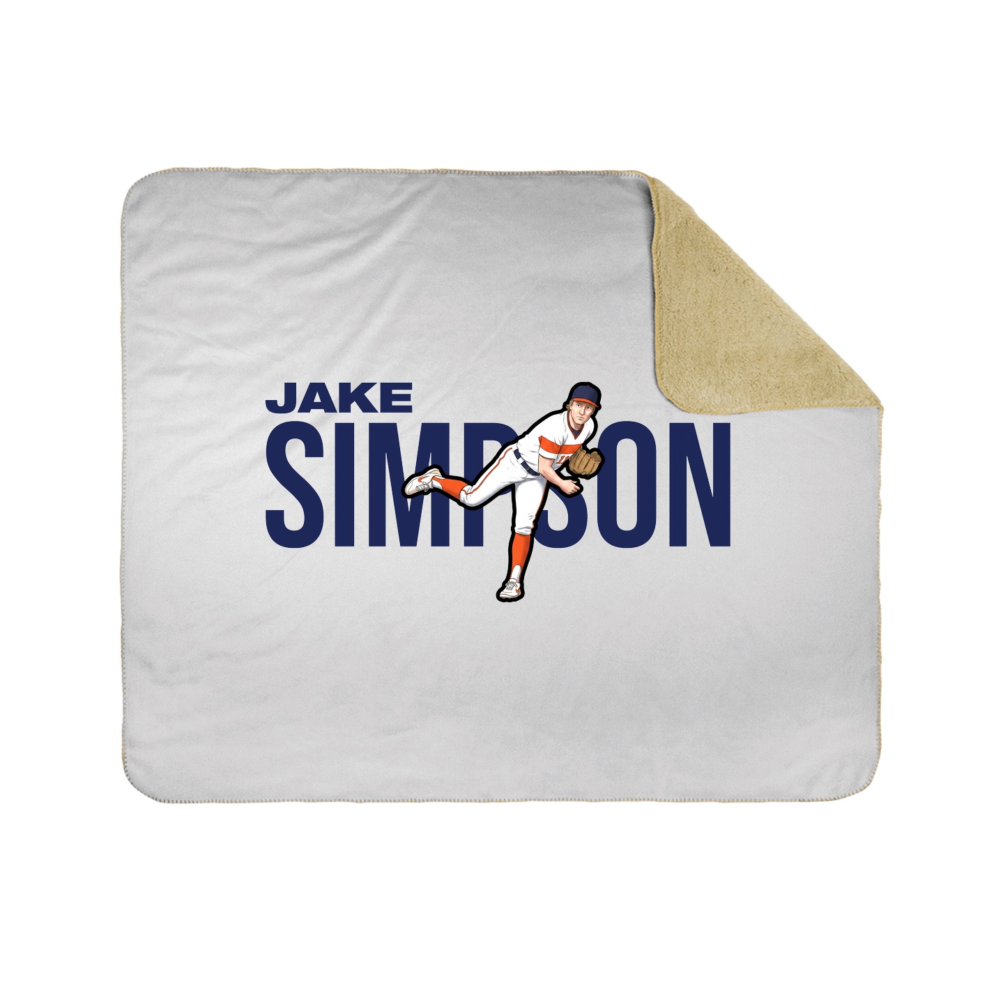 Throw Blanket — Player Name in White
