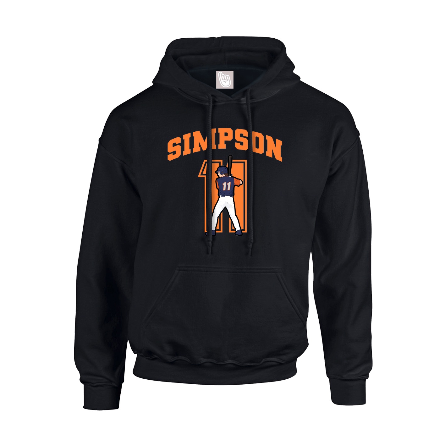 Hoodie — Number in Black