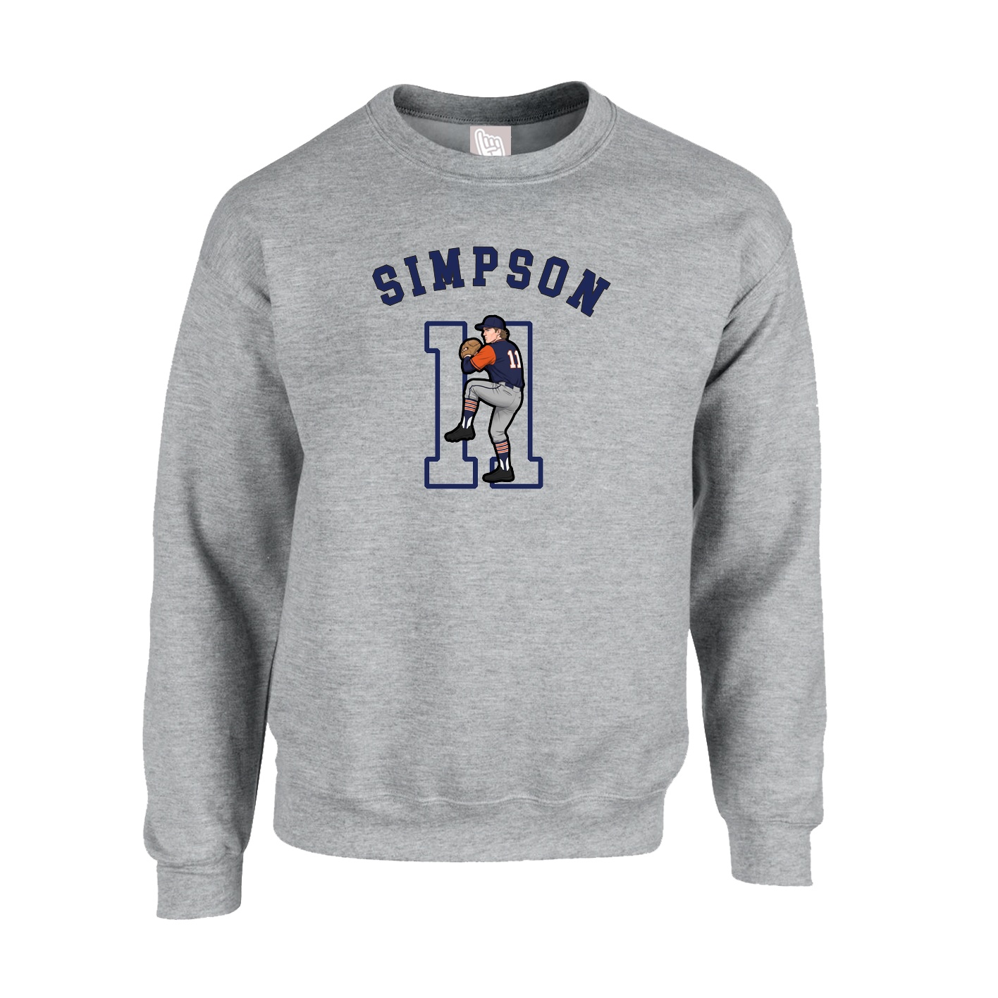 Fleece Crew — Shirsey Arch in Grey