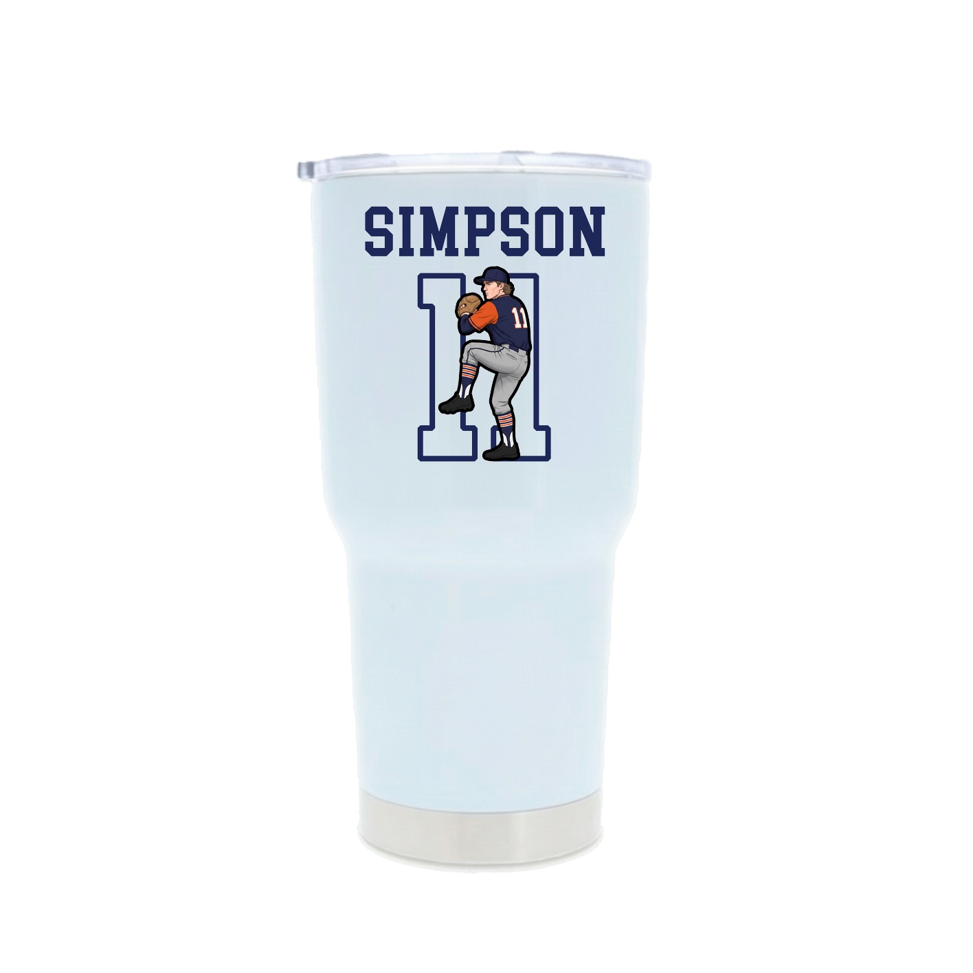 30oz Stainless Steel Tumbler — Shirsey in White