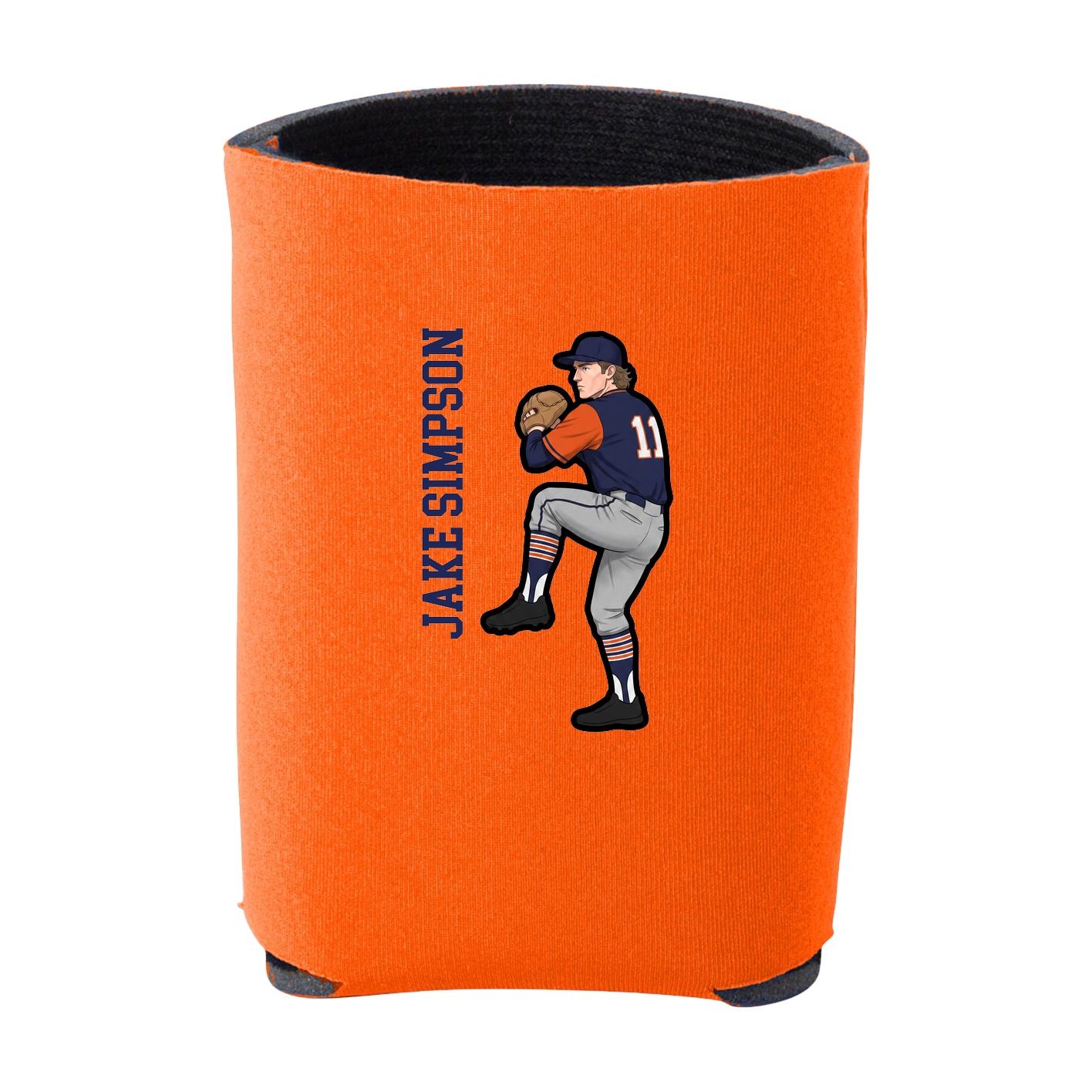Can Holder — Name Vertical in Orange
