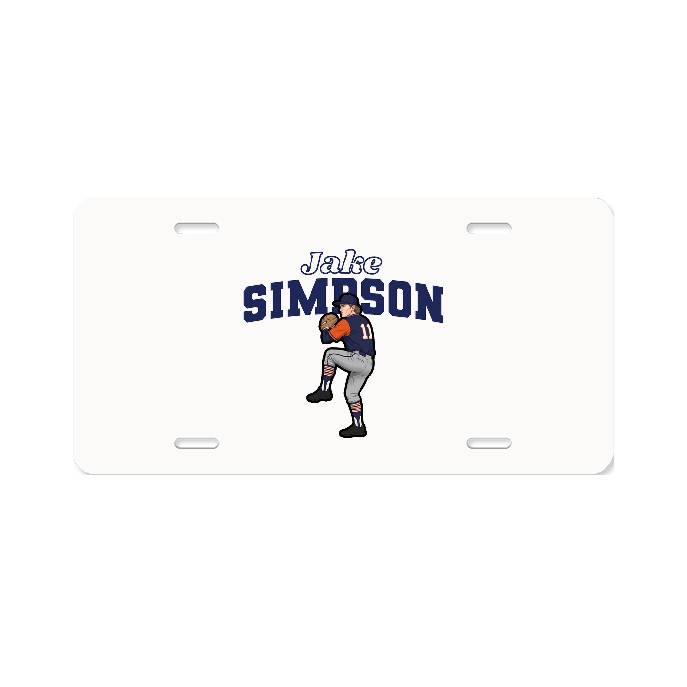 License Plate — Name Arch in Classic