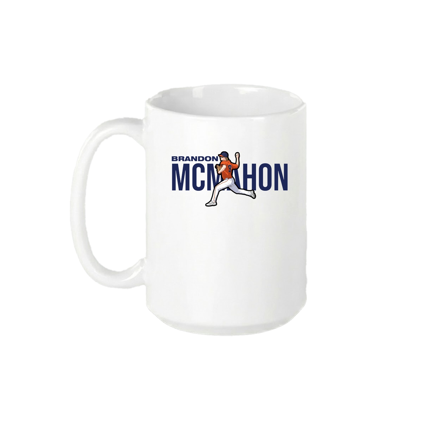 15oz Coffee Mug — Player Name in White