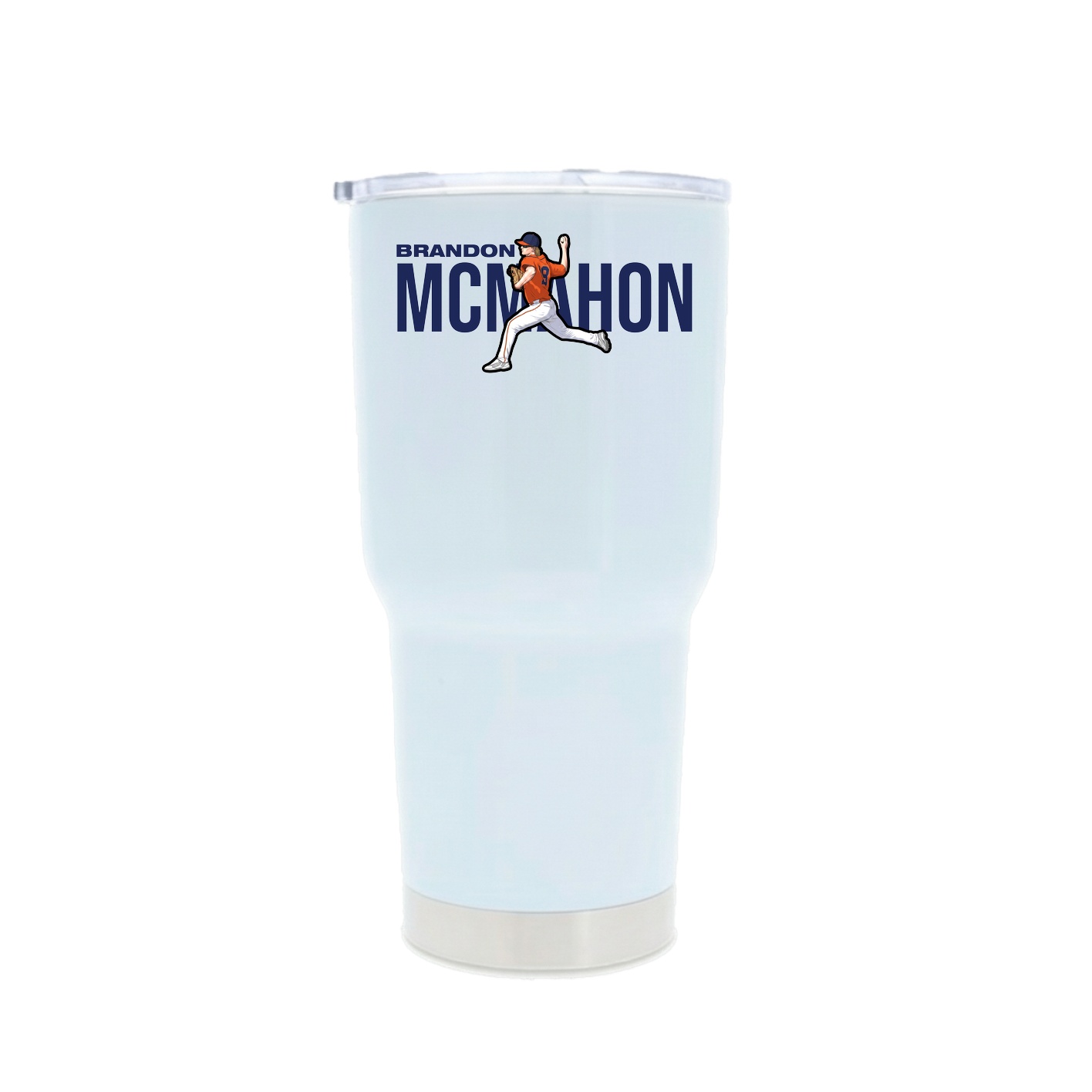 30oz Stainless Steel Tumbler — Player Name in White
