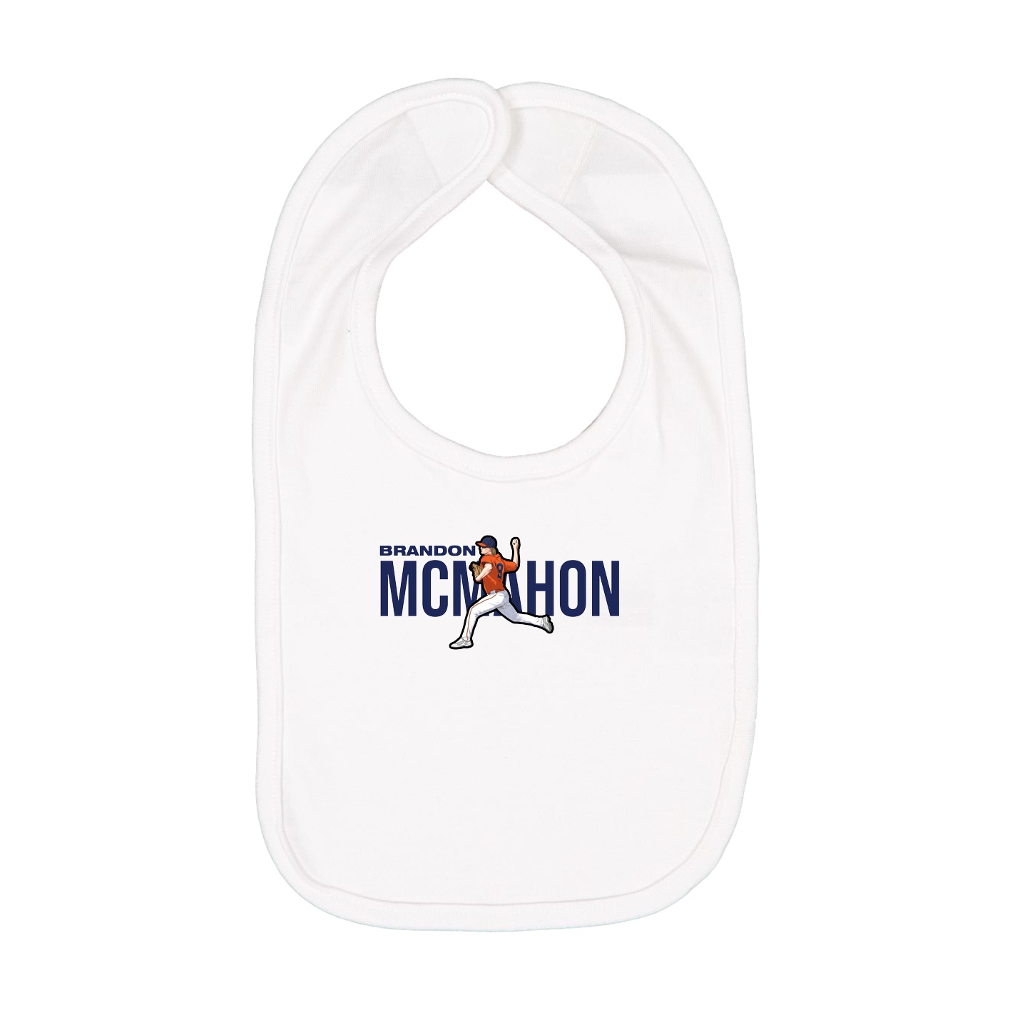 Infant Bib — Player Name in White