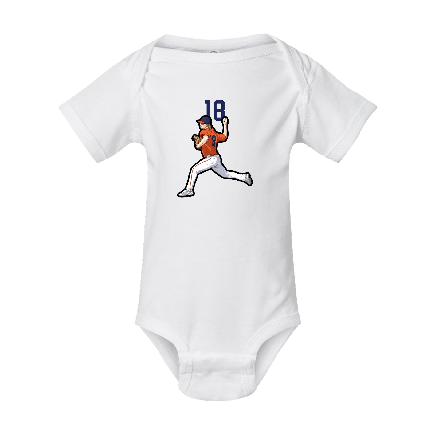 Baby Onesie — Number Top in White