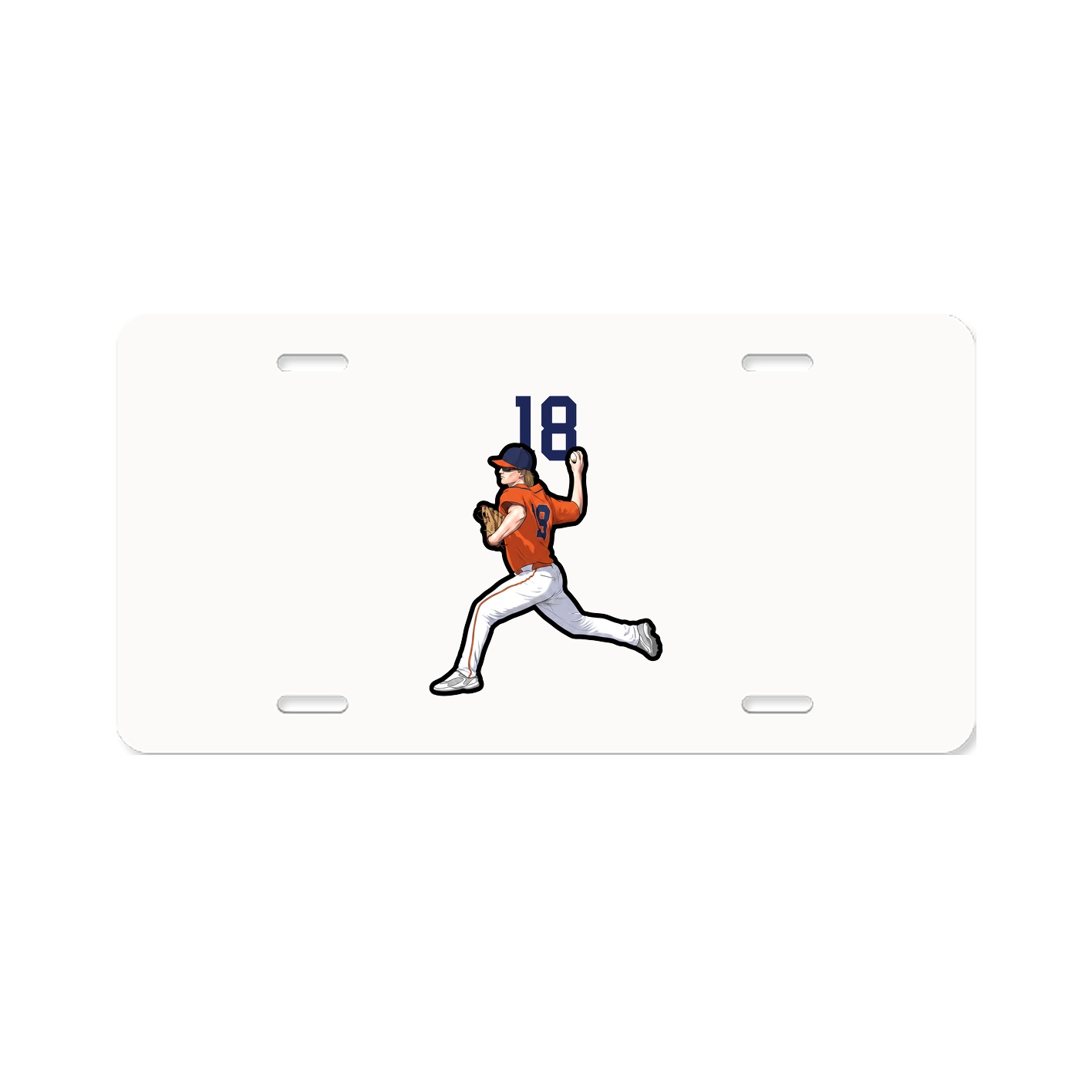 License Plate — Number Top in Classic