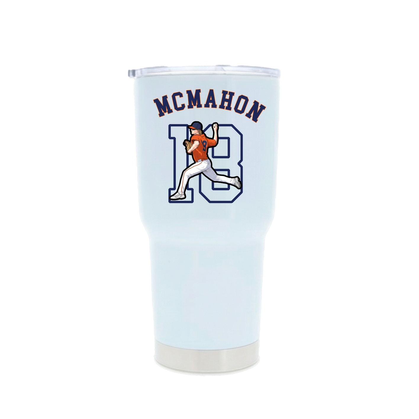30oz Stainless Steel Tumbler — Shirsey Arch in White