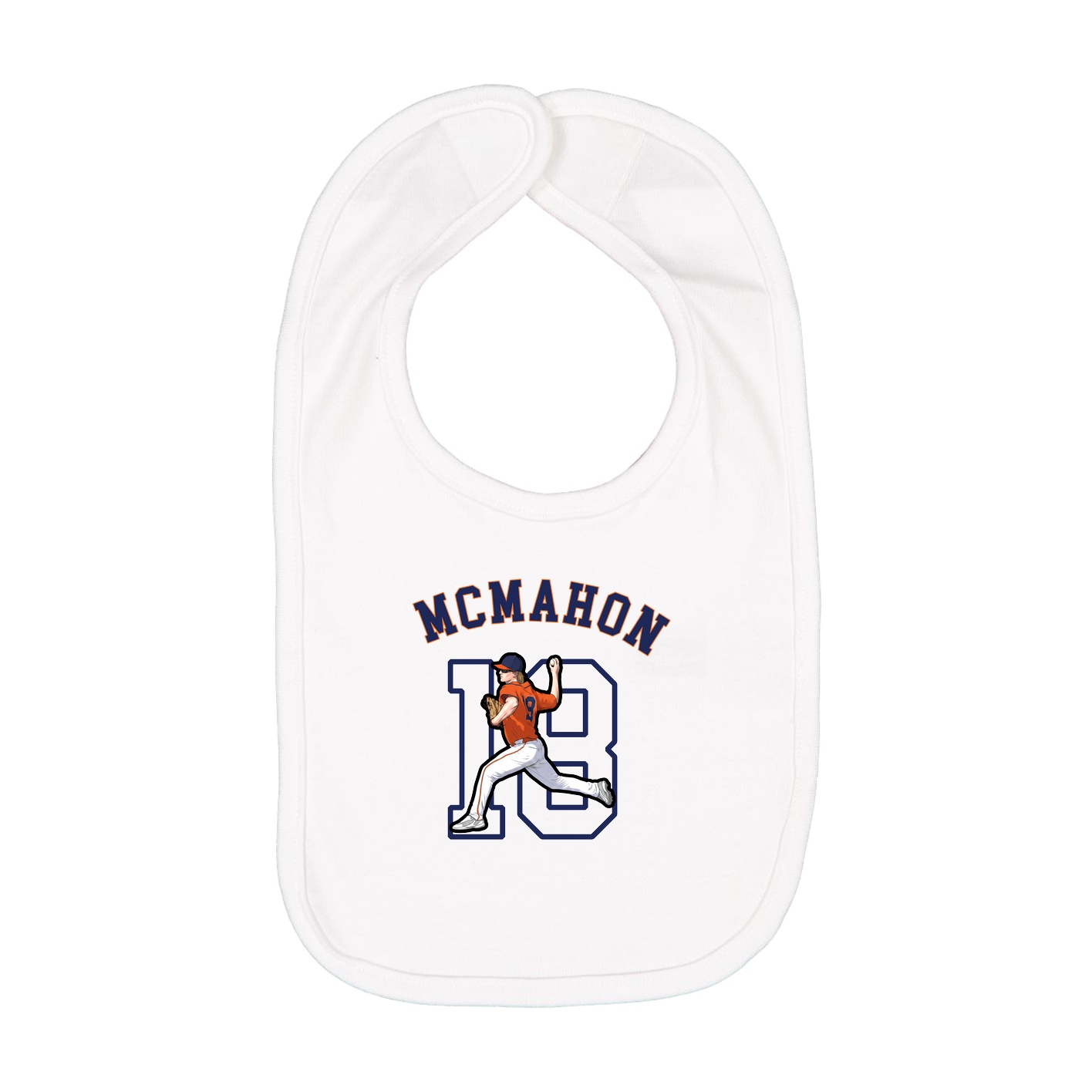 Infant Bib — Shirsey Arch in White