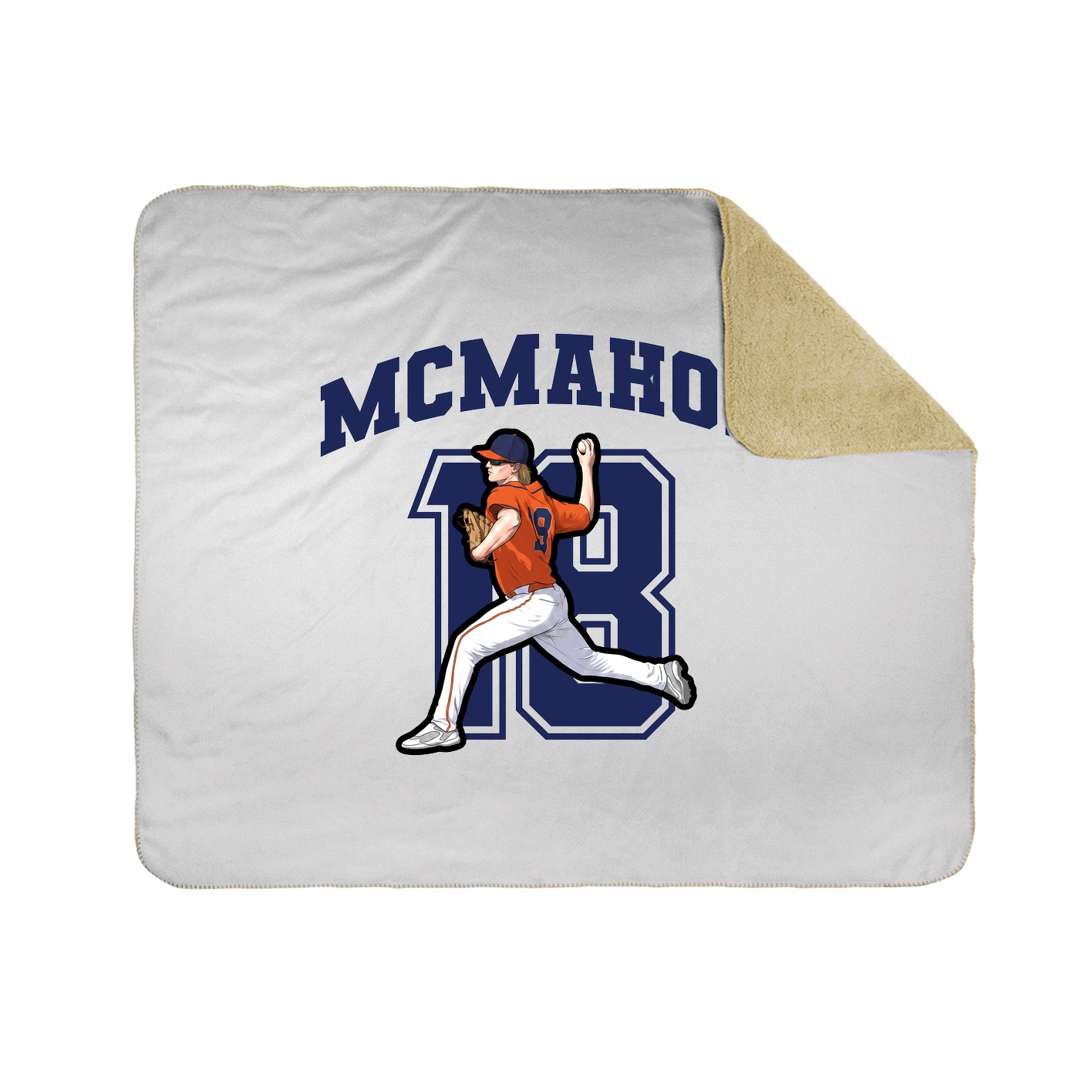 Throw Blanket — Number in White