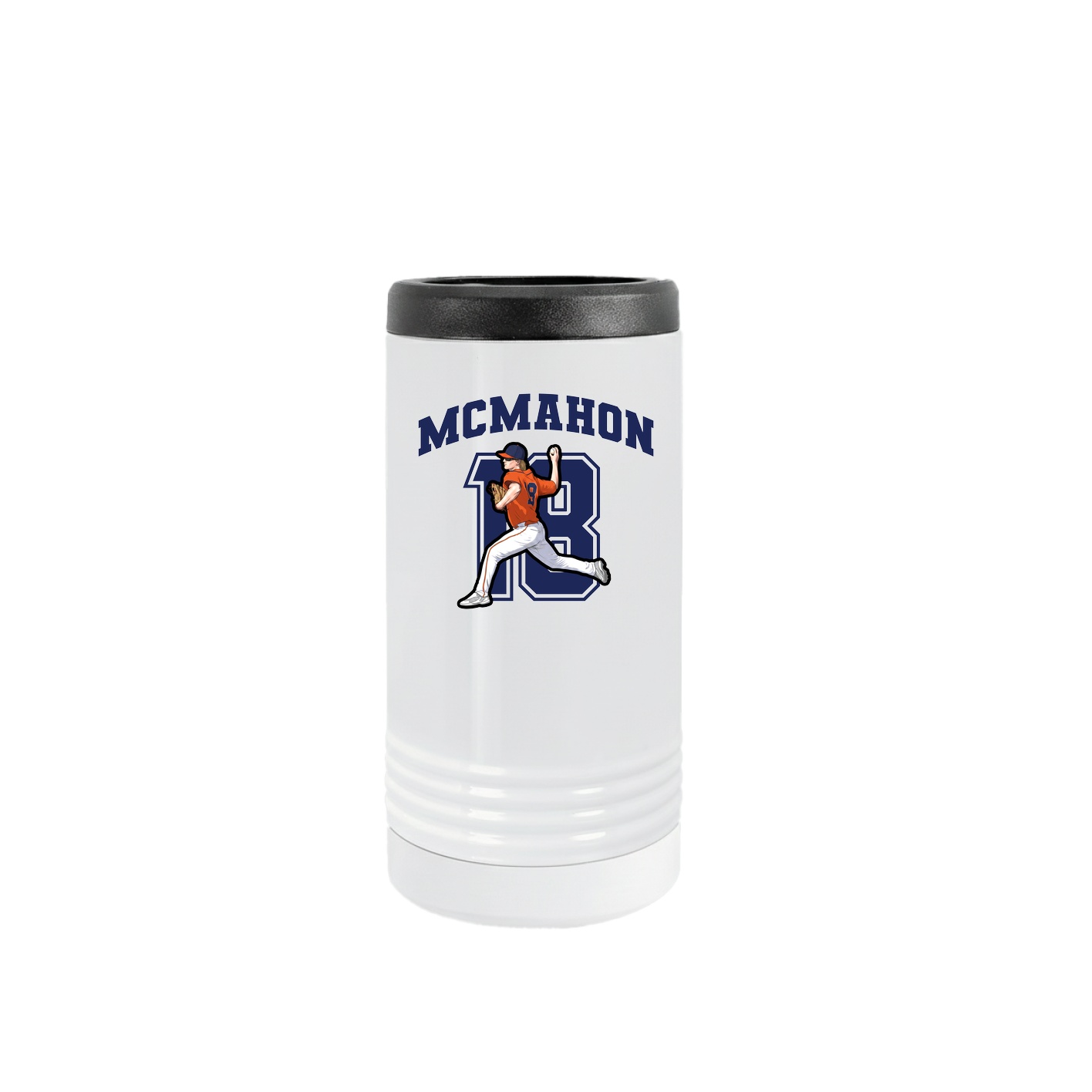 Slim Beverage Holder — Number in White