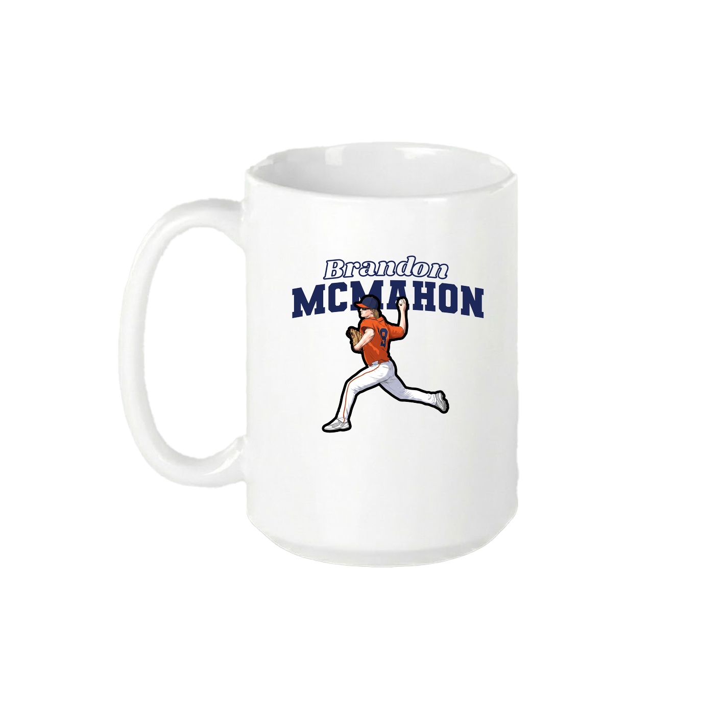 15oz Coffee Mug — Name Arch in White