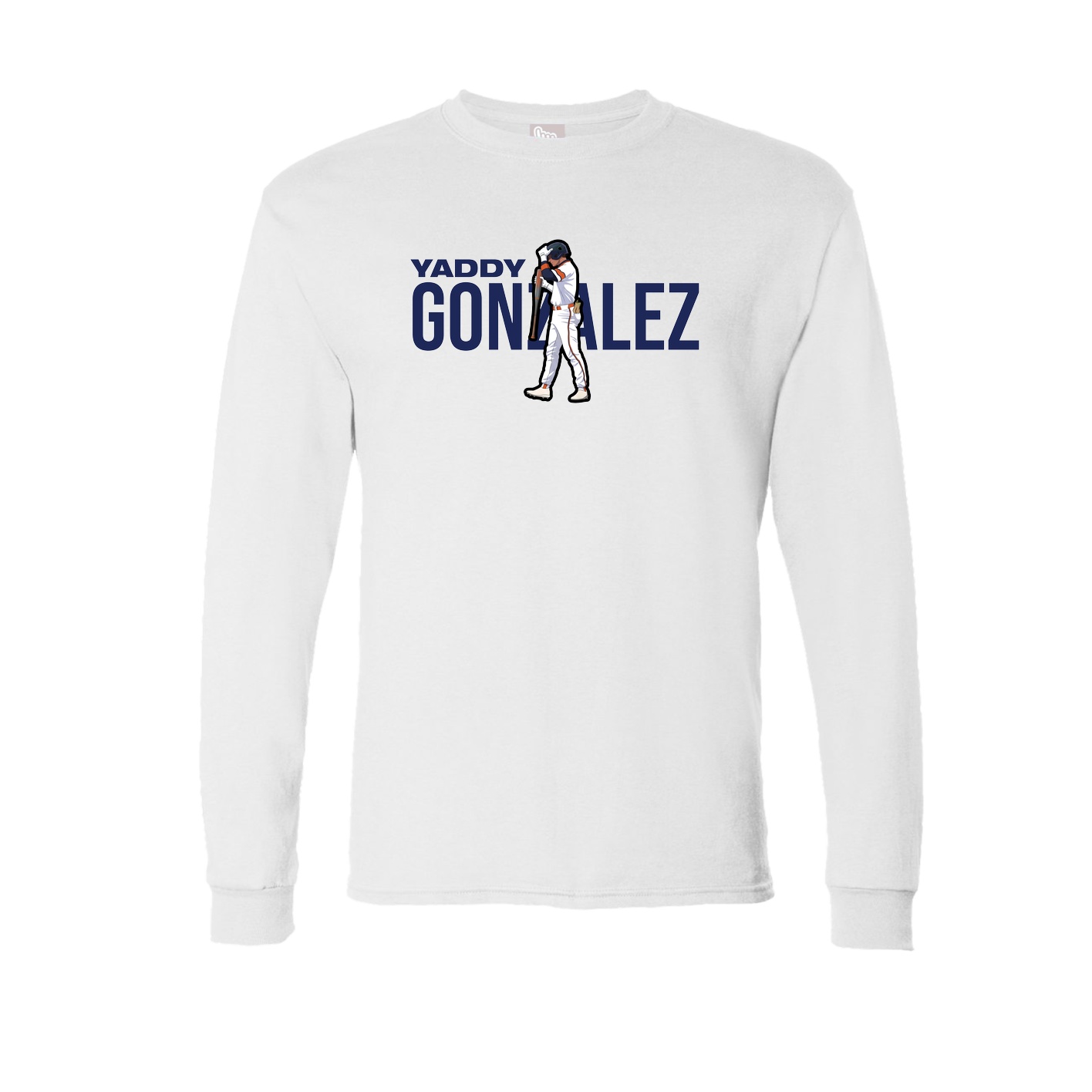 Long Sleeve Tee — Player Name in White