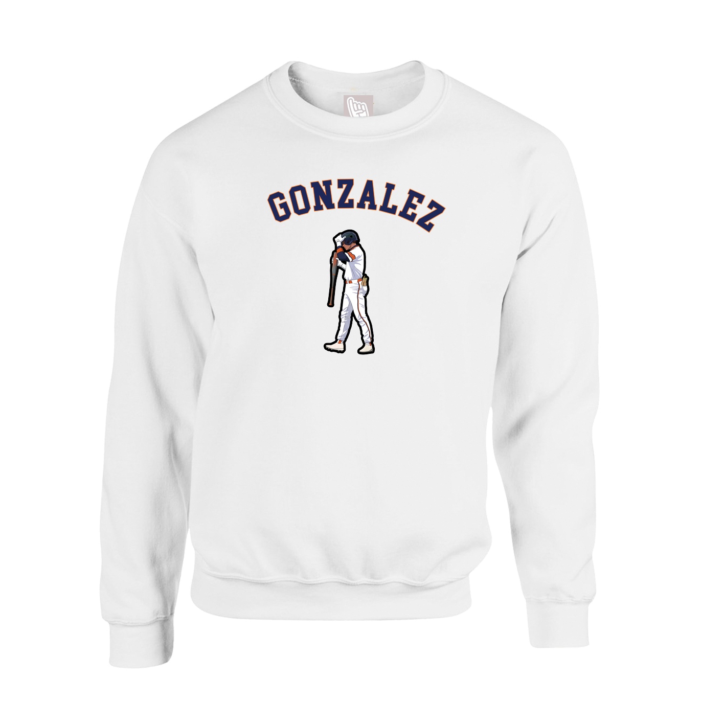 Fleece Crew — Shirsey Arch in White