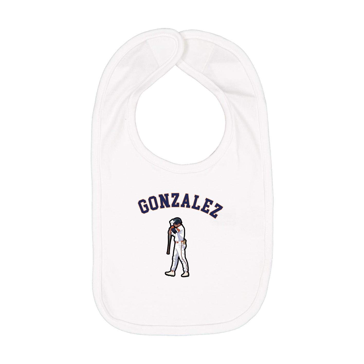 Infant Bib — Shirsey Arch in White