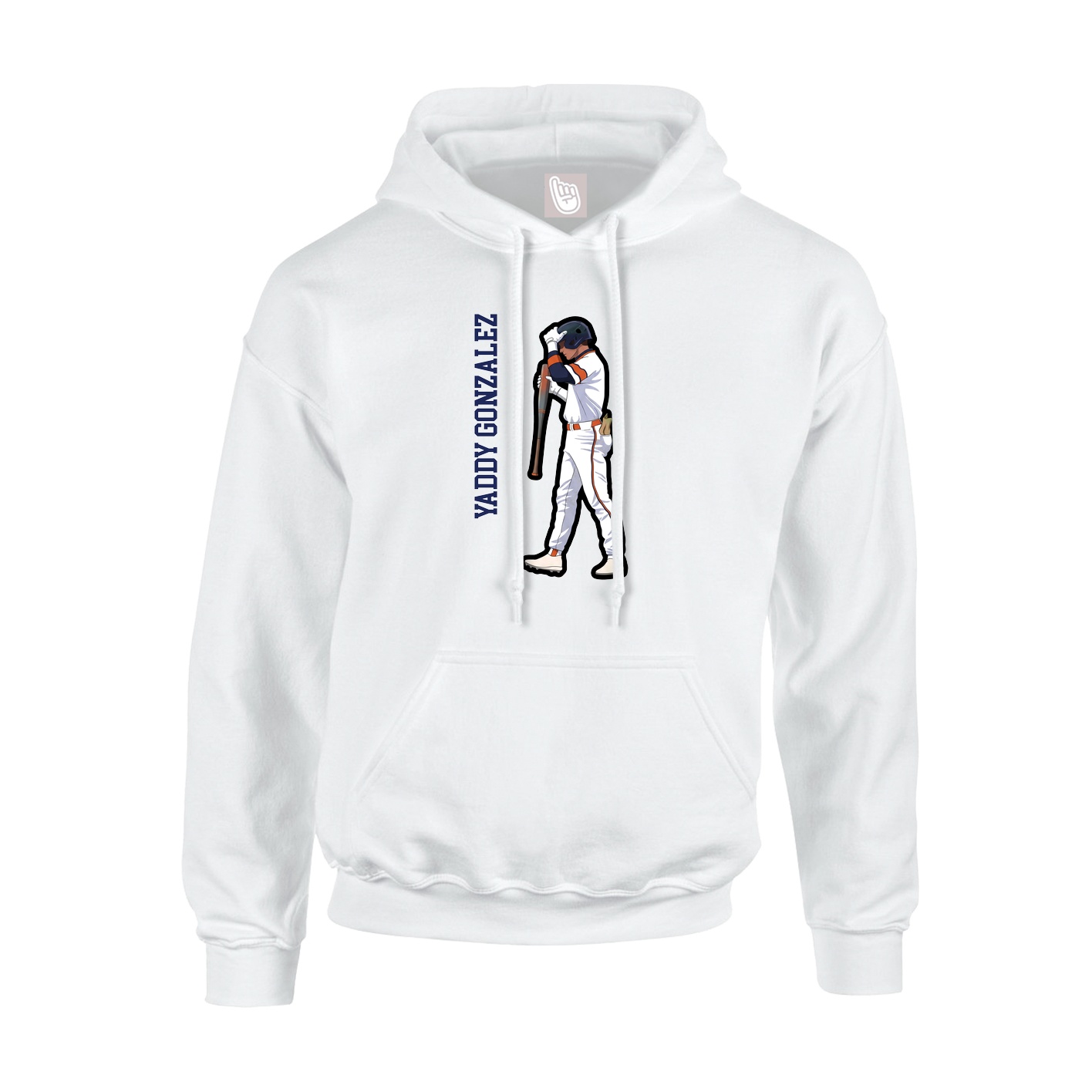 Hoodie — Name Vertical in White