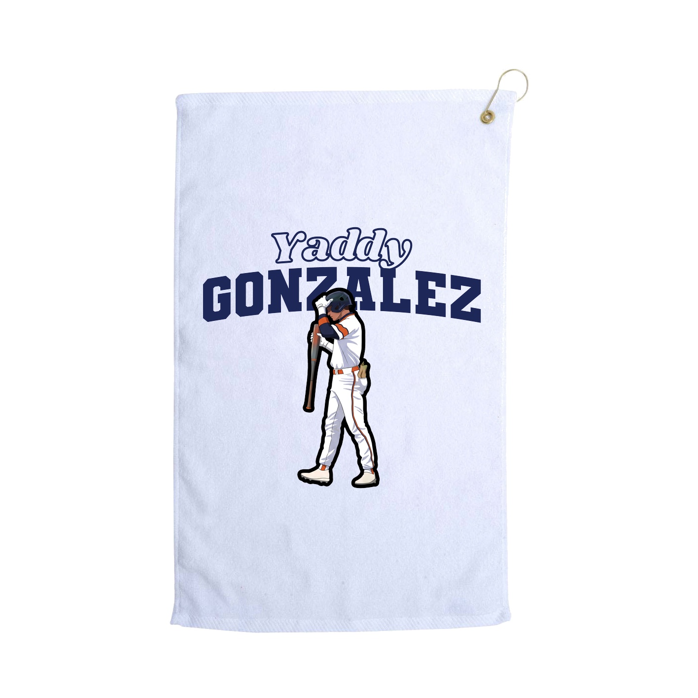 Golf Towel — Name Arch in White