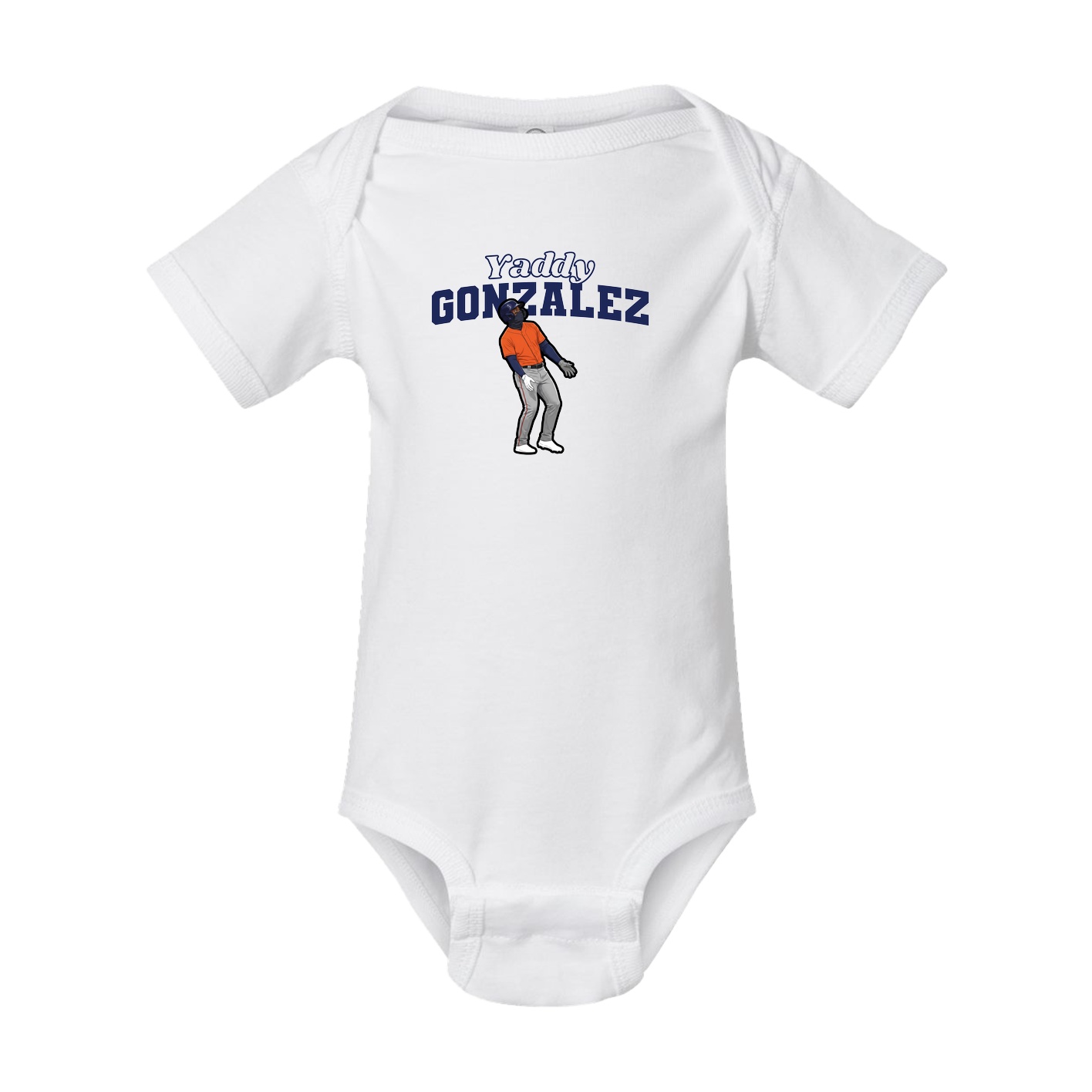 Baby Onesie — Name Arch in White
