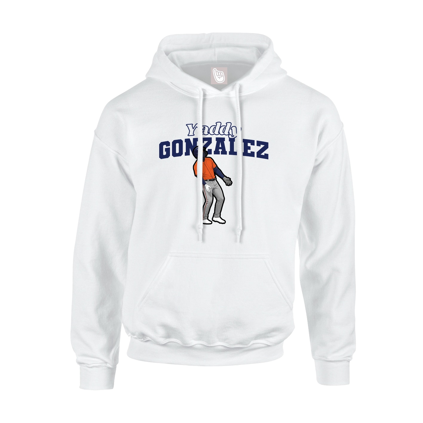 Youth Hoodie — Name Arch in White