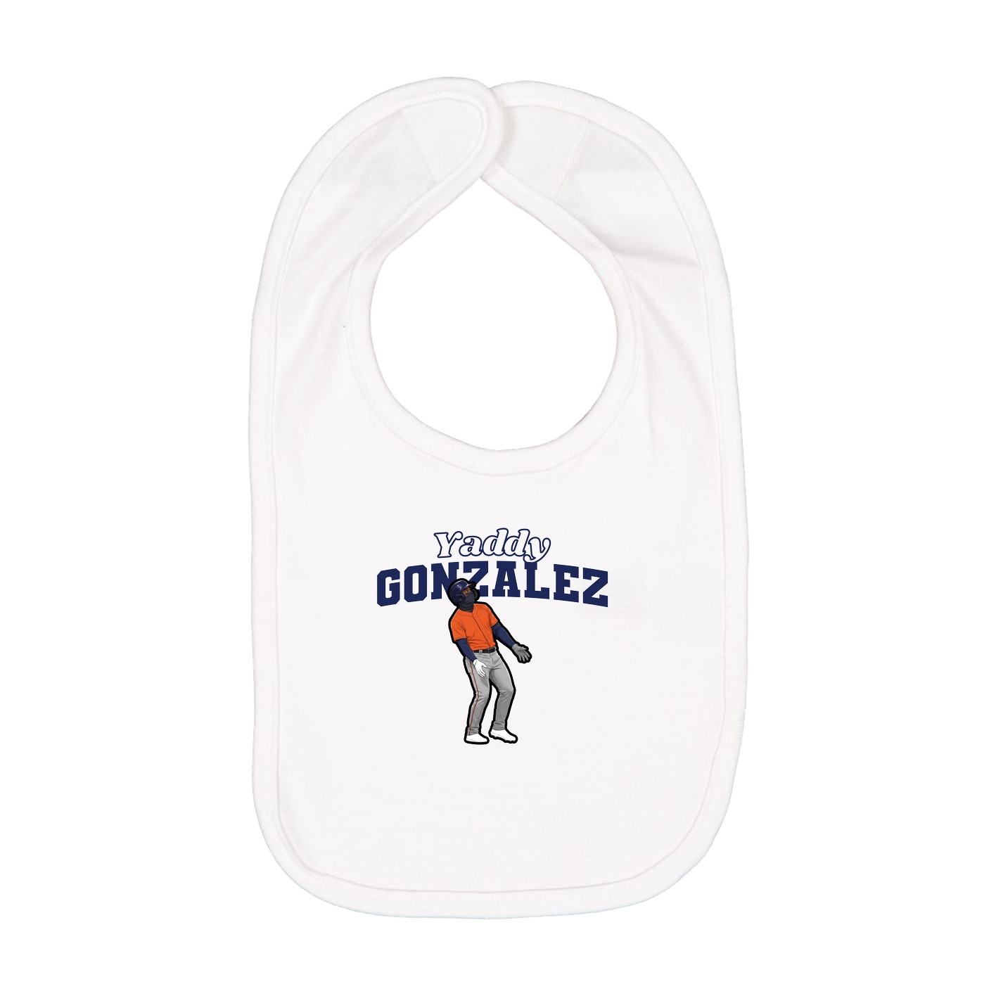 Infant Bib — Name Arch in White